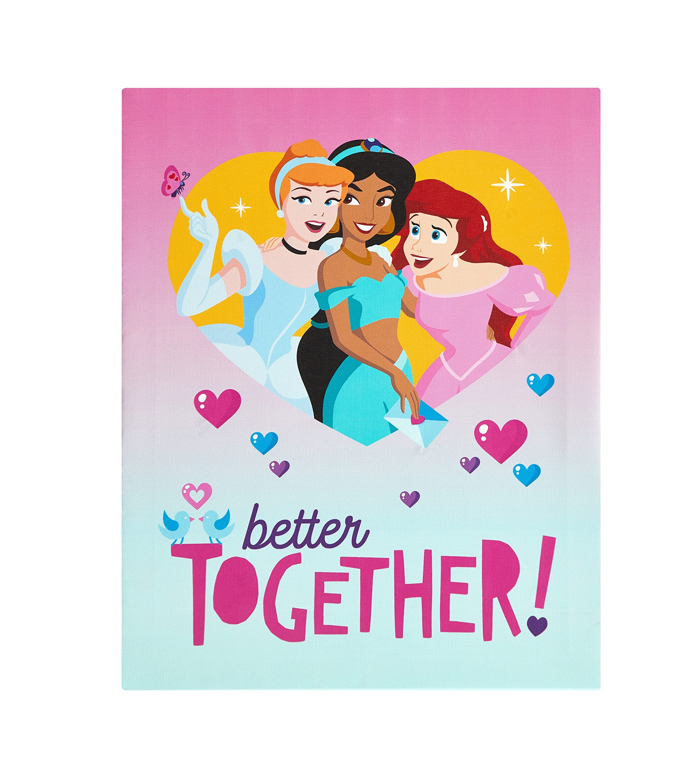 Idea Nuova Disney Princess Canvas Led Wall Art,Childrens Wall Hanging D   Cor,11.5 ''X15.75 ''