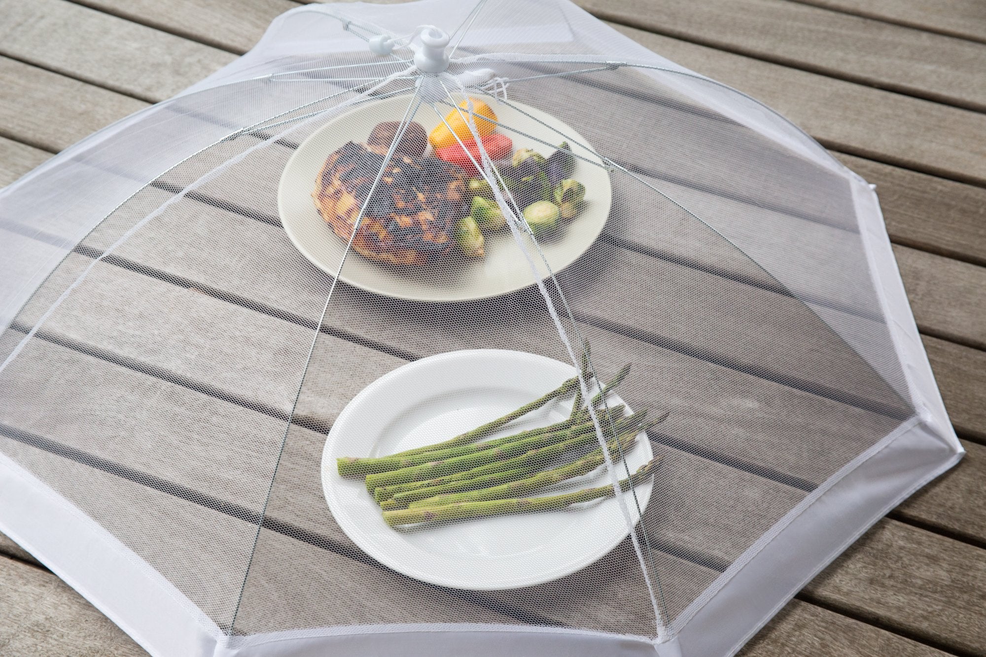 Fox Run Round Food Umbrella, 30'', White