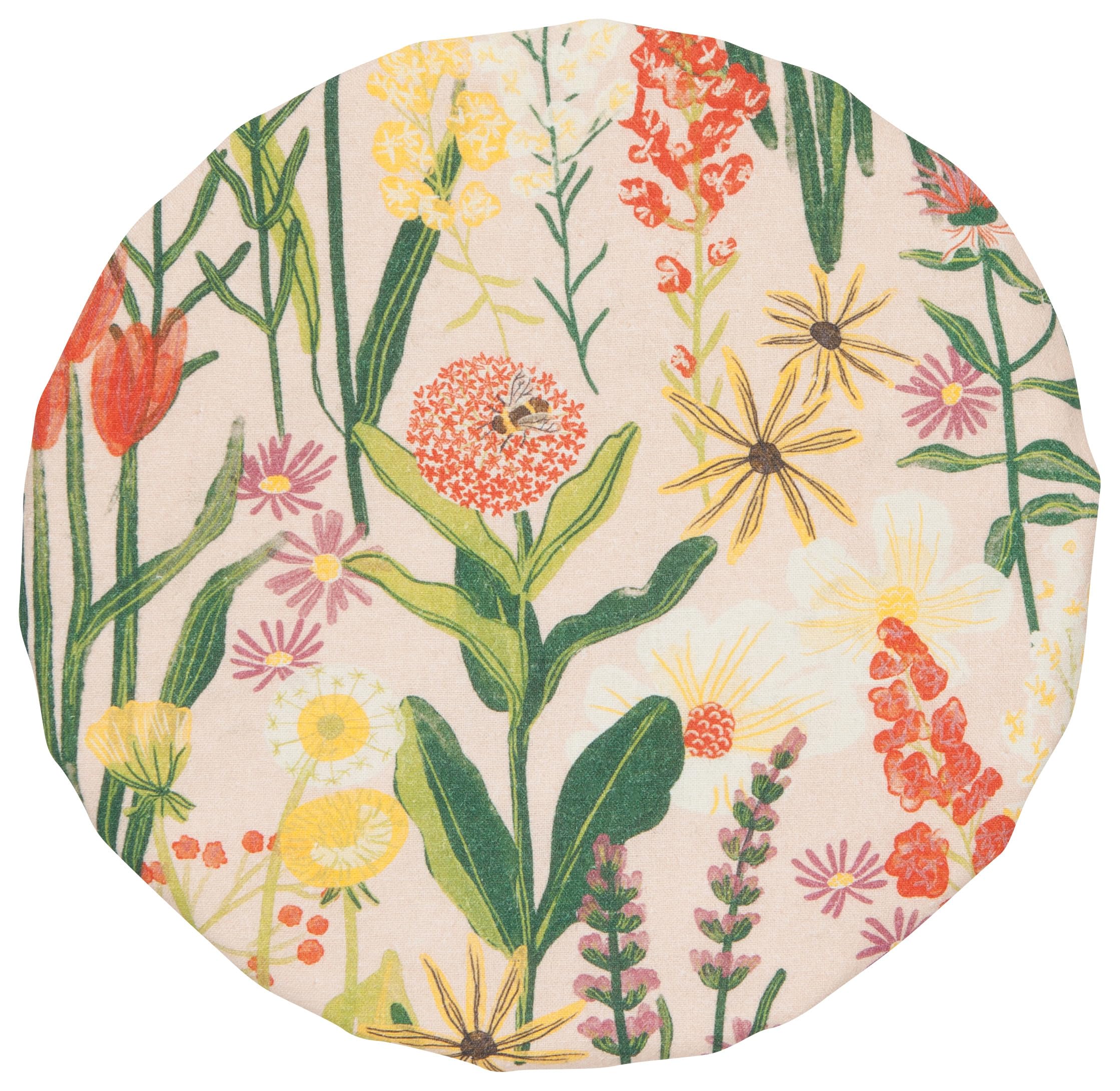 Now Designs Save Set Bowl Covers, Dia7.5In / Dia9.25In, Bees & Blooms