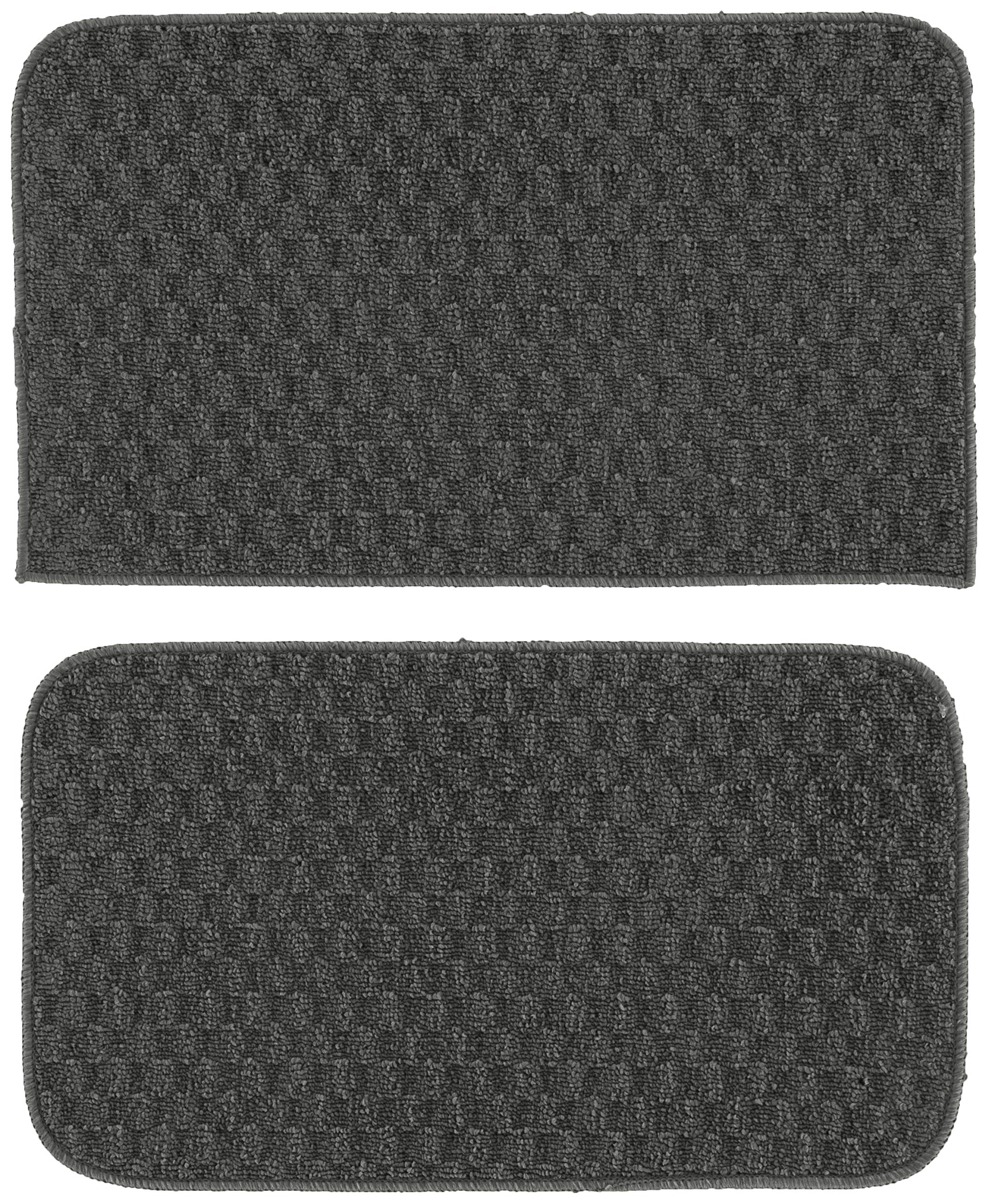 Garland Rug Town Square Cinder Gray 2 Piece Sliced Stain Resistant Indoor Accent Rug Set (18x28, 18x28)