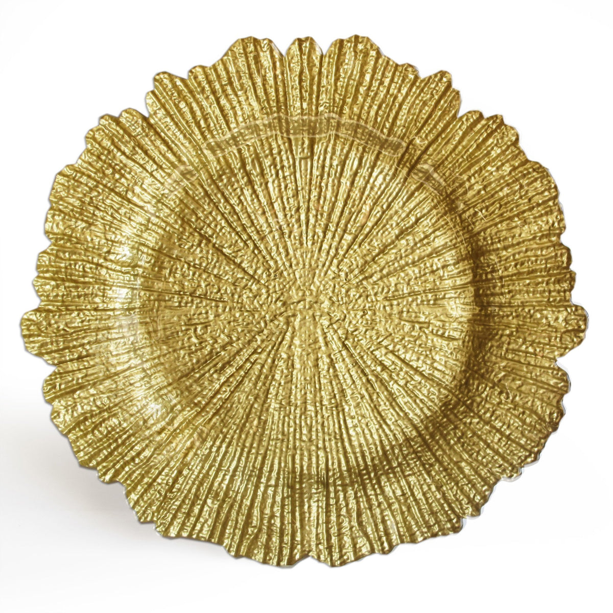 Chargeit By Jay Reef Charger Large 13    Decorative Glass Service Plate For Home Or Professional Fine Dining-For Upscale Caterin