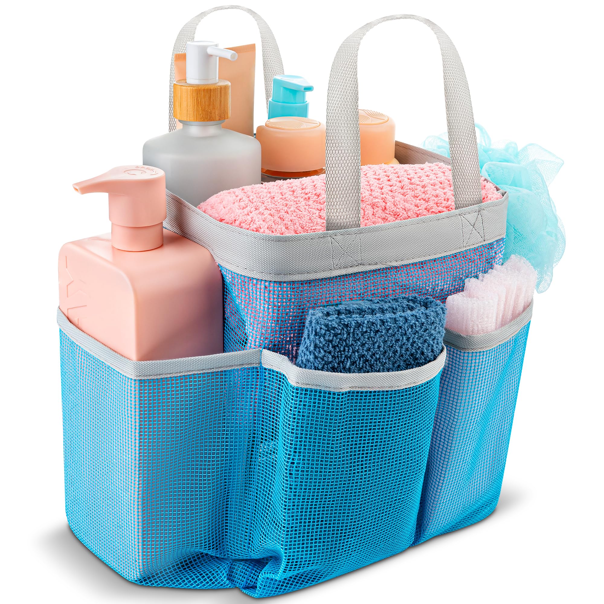 Mesh Shower Caddy Bag - Collapsible, Portable Bathroom Organizer For Travel, Gym, And Dorm Use. Easily Carry And Organize Colleg