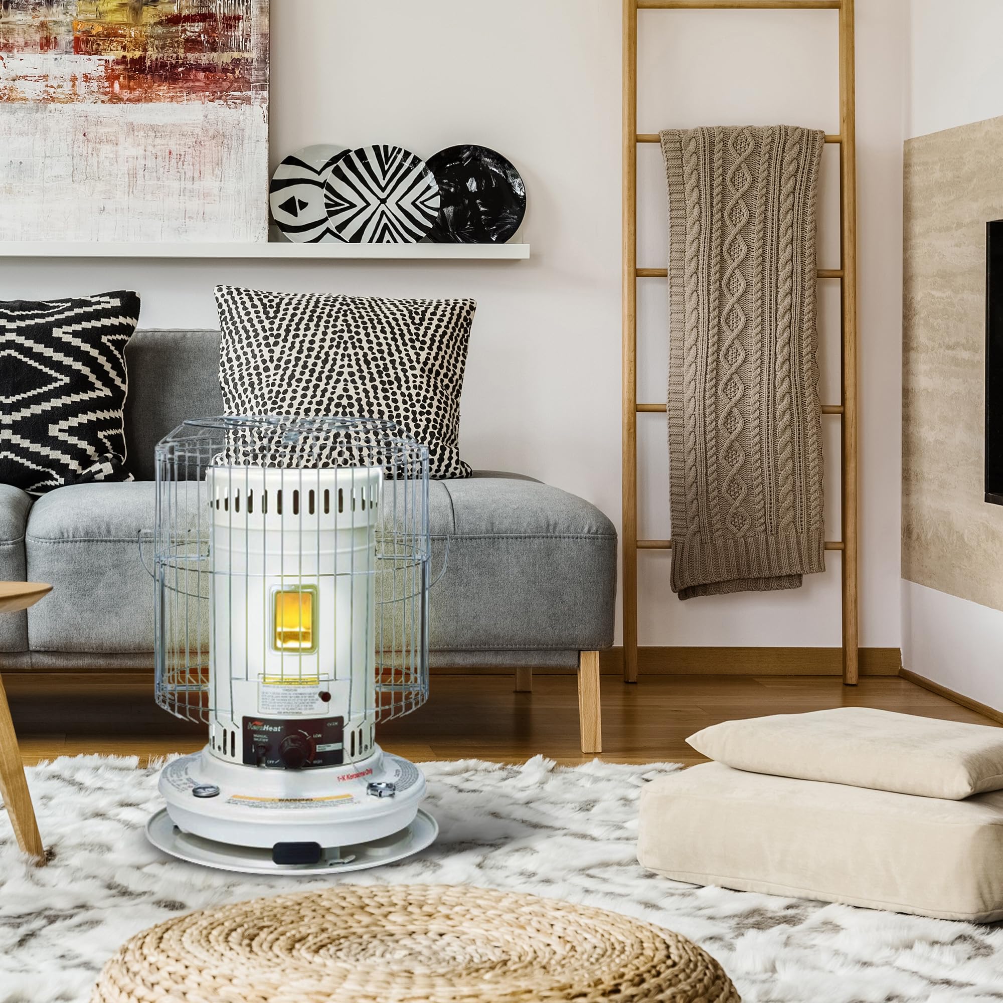 Sengoku Heatmate Hmc-23K Portable Indoor/Outdoor Kerosene Heater For 1000 Sq.Ft., 23,500 Btu, Auto Safety Shut Off, Tip-Over Swi