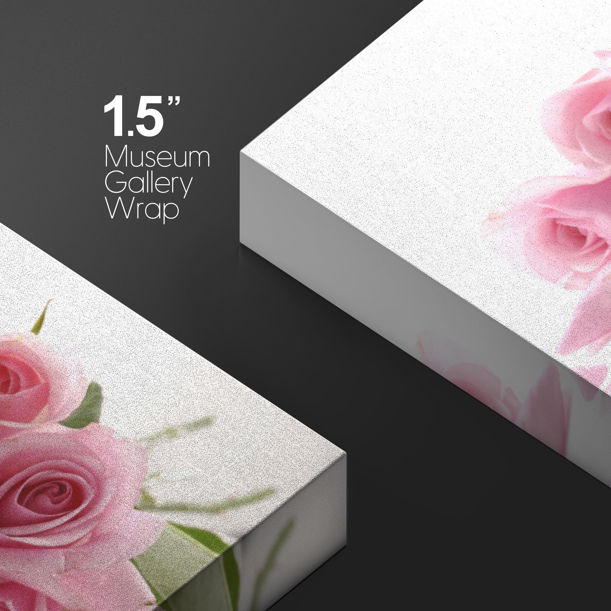 Canvas Prints Wall Art - Bouquet Of Beautiful Pink Rose Flowers With Petals | Modern Wall Decor/Home Art Stretched Gallery Wraps