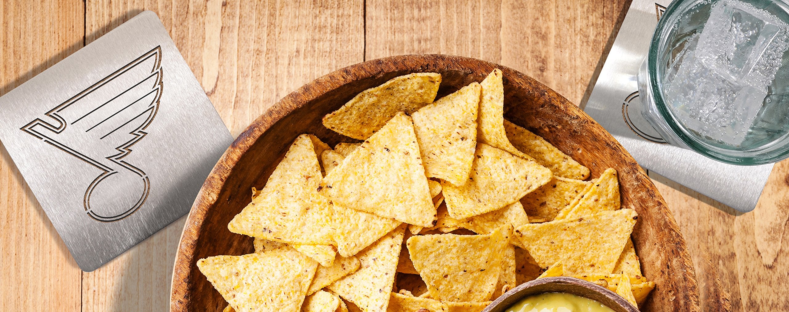 Youthefan Nhl St. Louis Blues Boasters, 4-Piece Coaster Set , Stainless Steel, 4'' X 4''