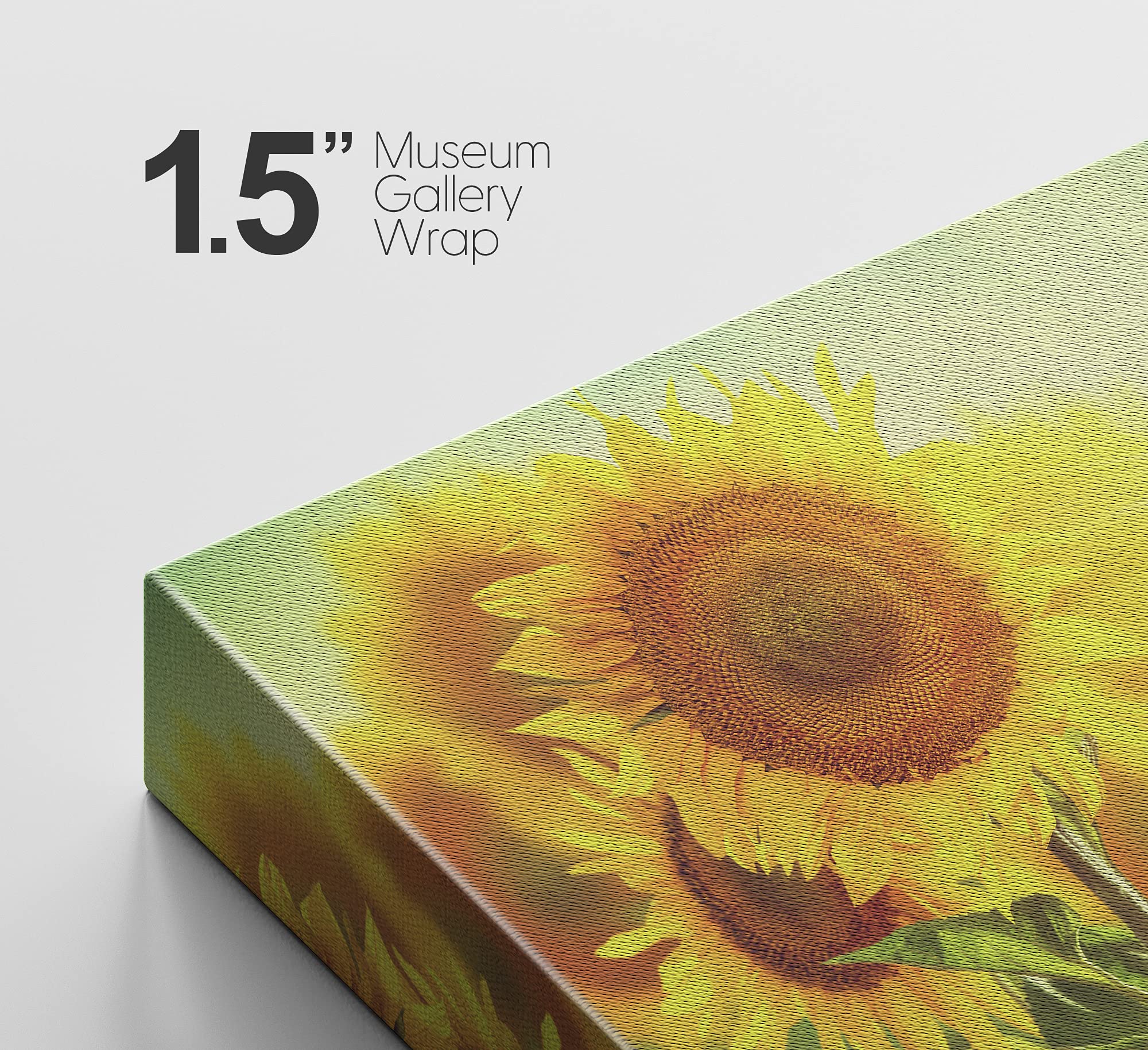 Signford Canvas Print Wall Art Sunflowers With Rays Of Light Floral Plants Photography Realism Contemporary Scenic Colorful Mult