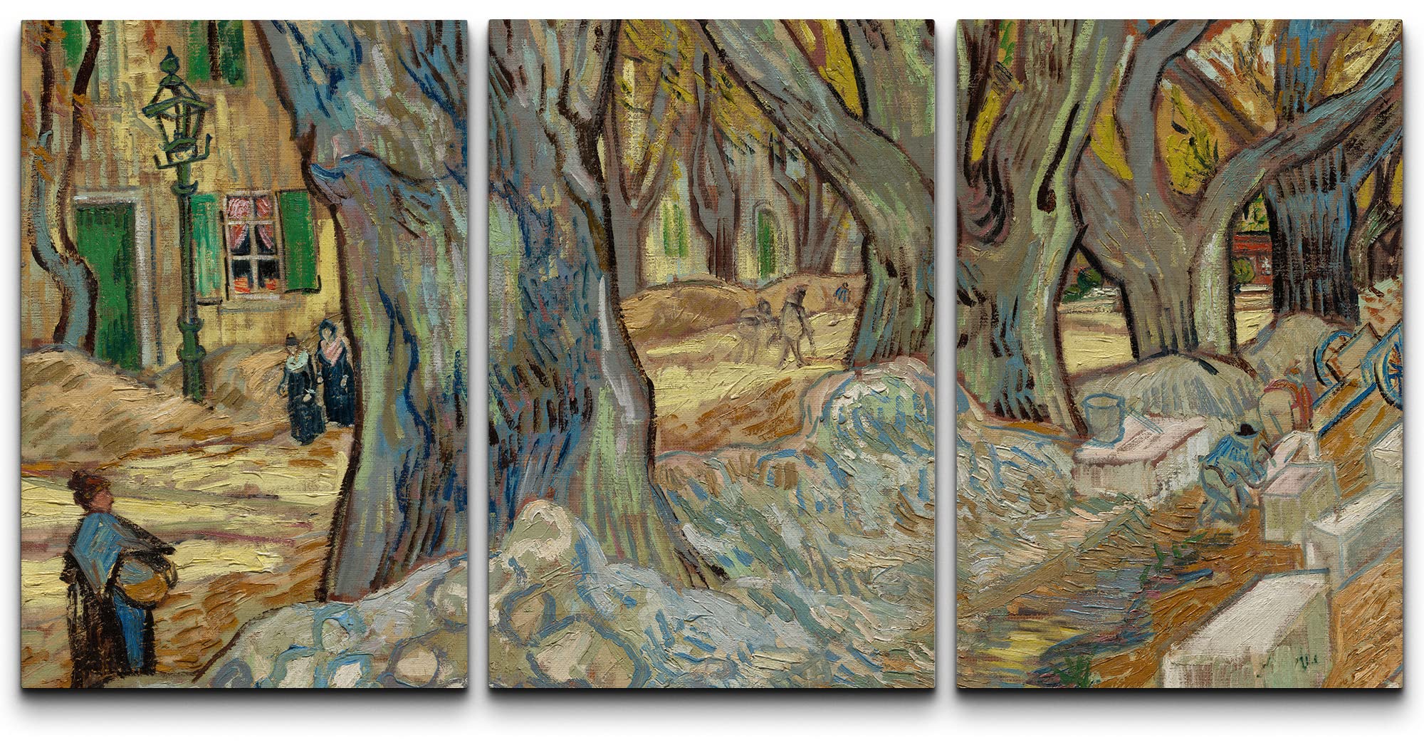 Wall26 Canvas Print Wall Art Set The Large Plane Trees (Road Menders) Vincent Van Gogh Classical Illustrations Fine Art Historic