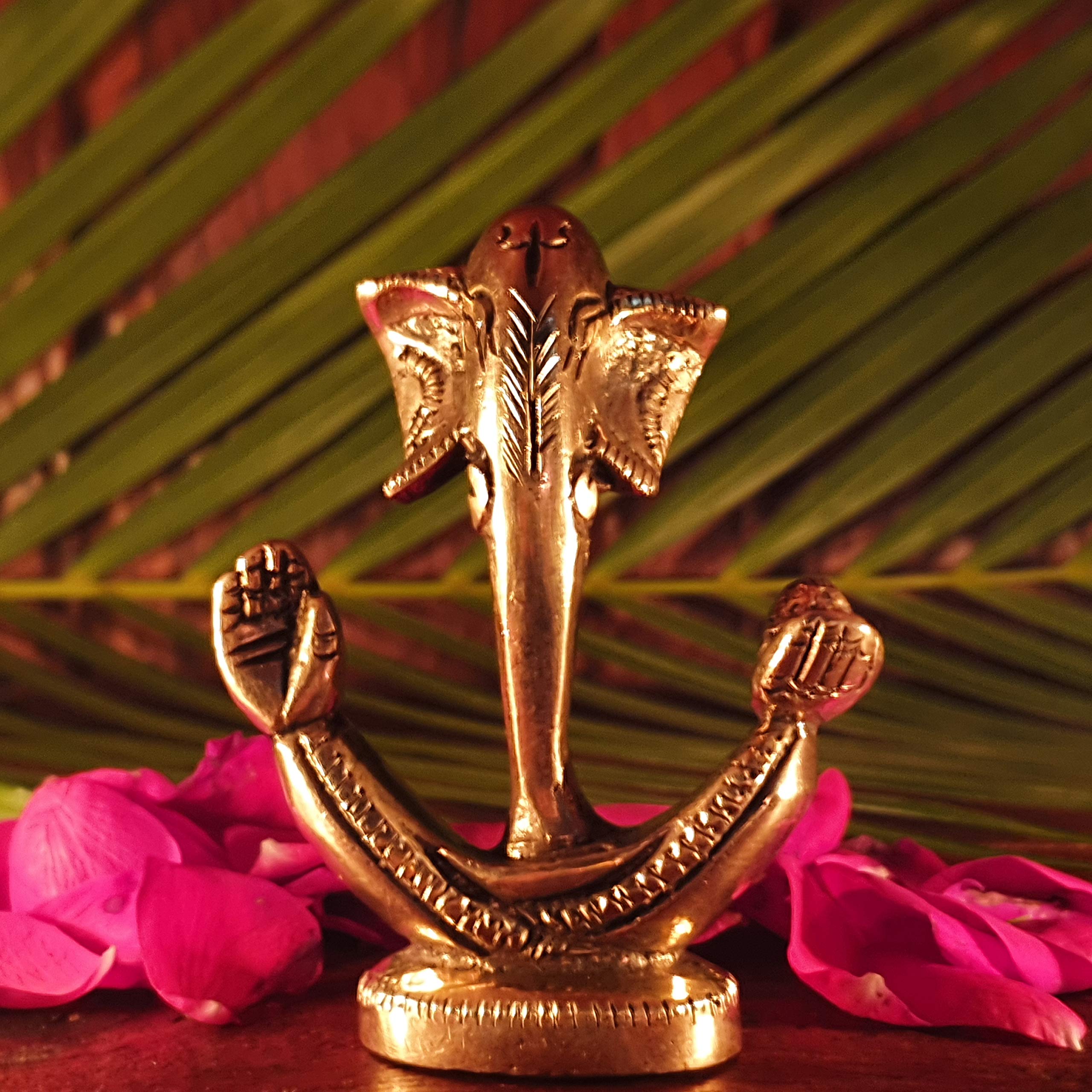 Divya Mantra Ganesh Idol Home Temple Decor Mandir Room Decoration Accessories Indian Hindu Lord Shri Ganesha Ji Diwali Pooja Gan