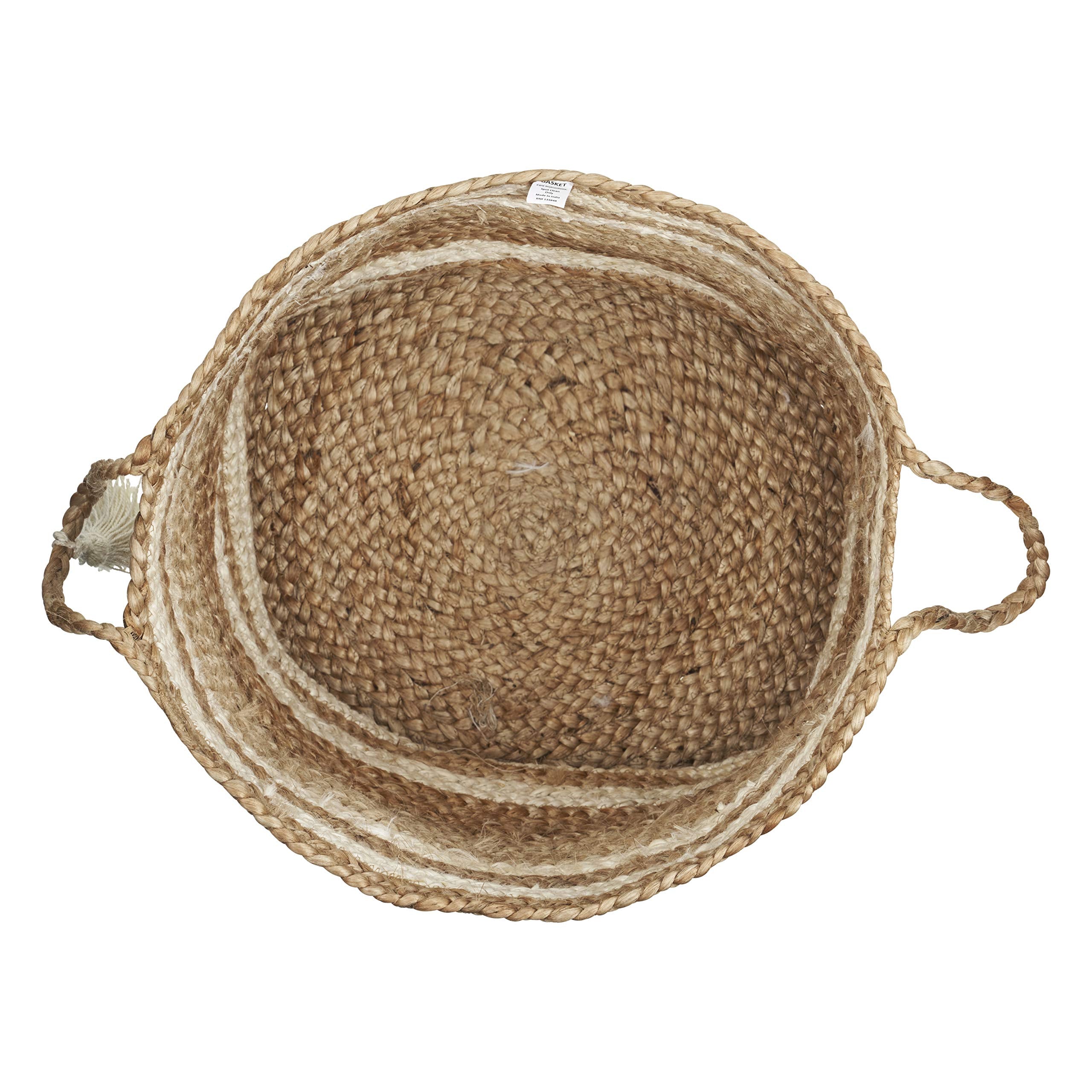 Lr Home Betsy Basket, 19'' X 19'' X 19'', Tan/White