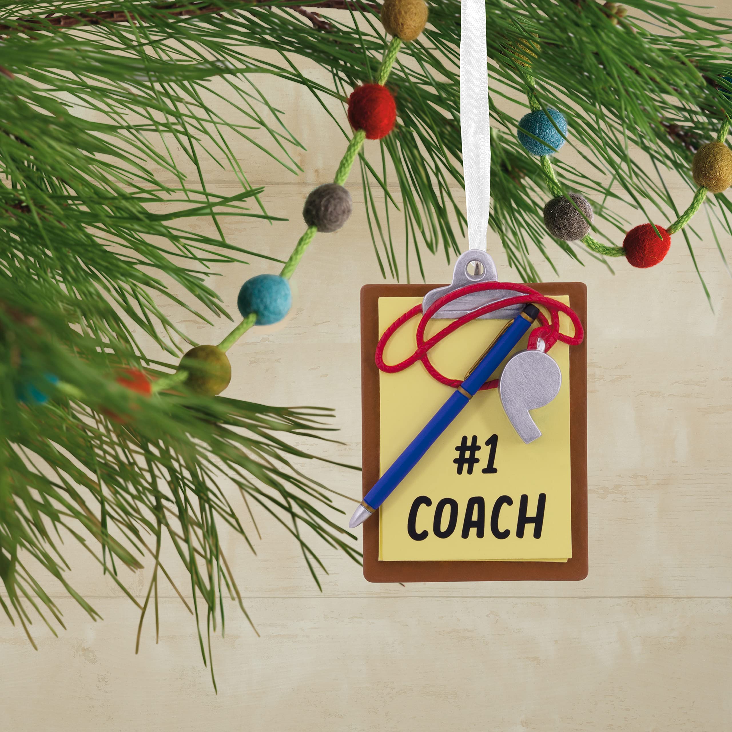 Hallmark #1 Coach Clipboard Christmas Ornament