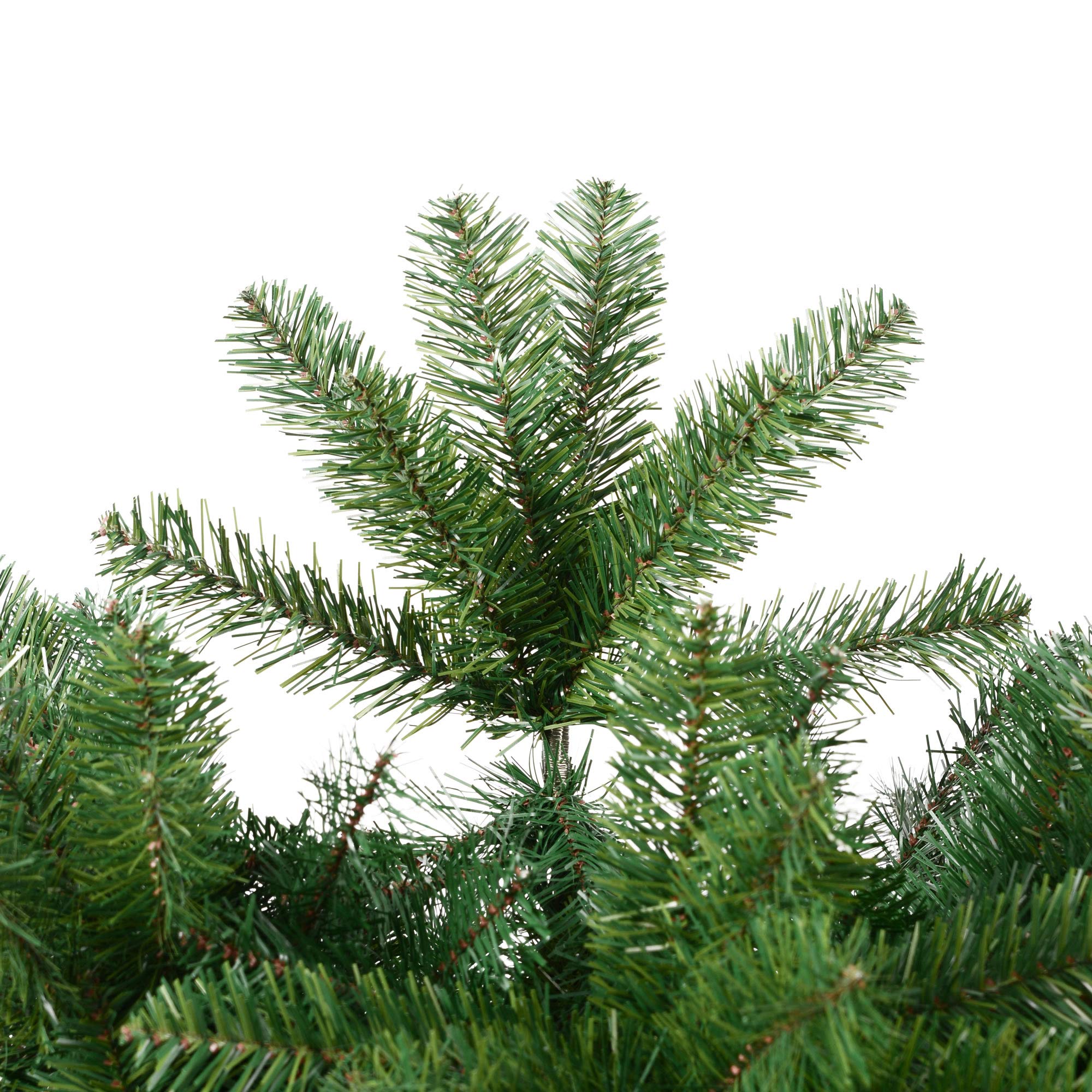 Vickerman 7.5' x 36 Salem Pencil Pine Artificial Christmas Tree Featuring 664 PVC Tips, Green PVC Tips on Metal hinged Branches,