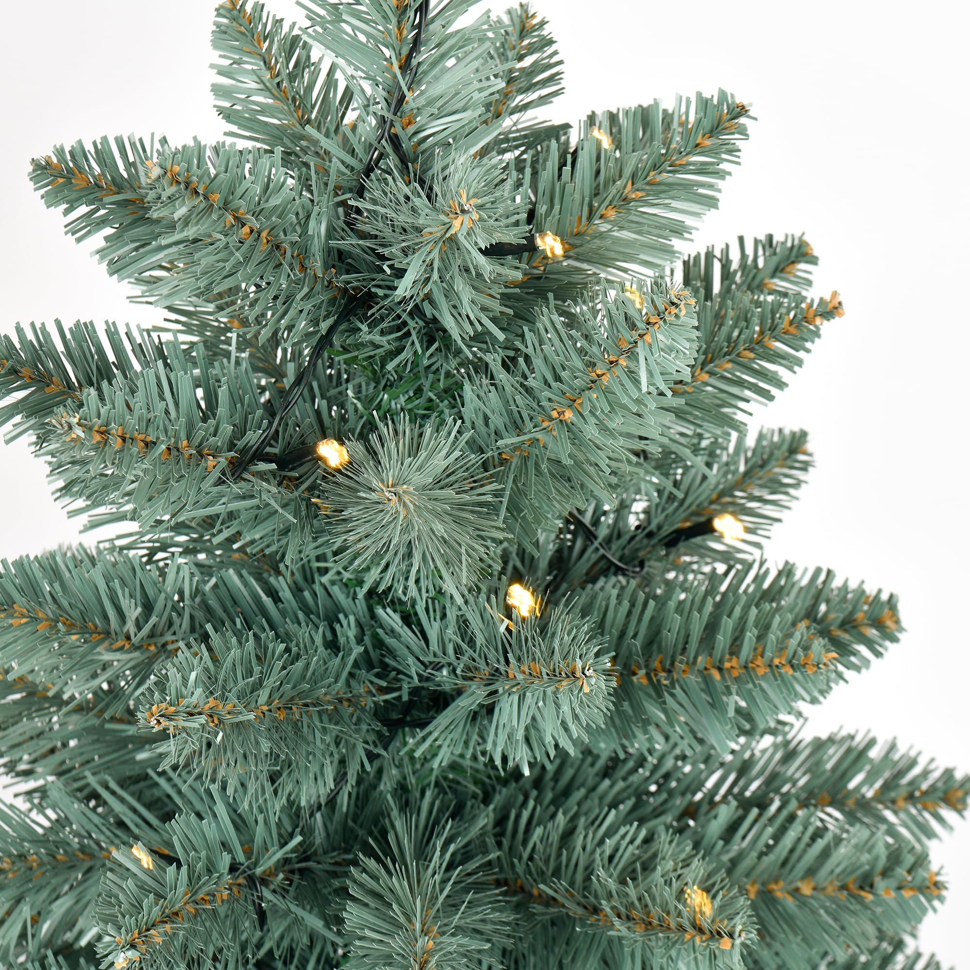 Pre-Lit Artificial Christmas Tree 3Ft, Battery Operated Desktop Xmas Tree with 50 LED 160 Branch Tips Mini Christmas Tree Decora