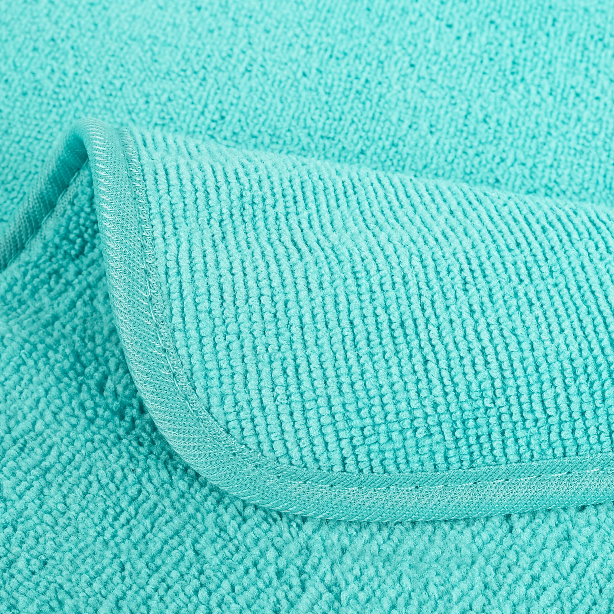 Polyte Quick Dry Lint Free Microfiber Hand Towel, 16 X 30 In, Set Of 4 (Aqua)