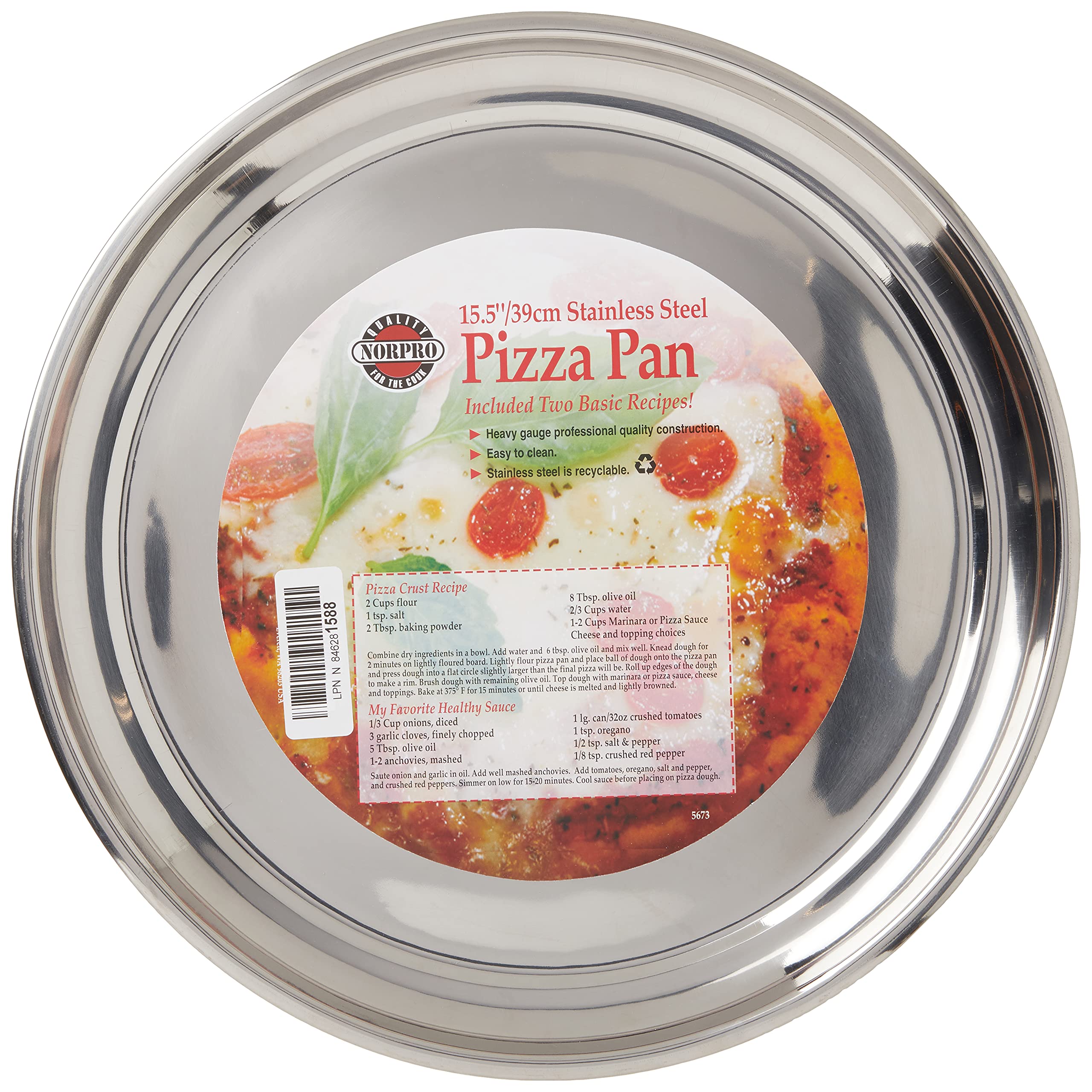 Norpro 5673 15.5In S/S Pizza Pan