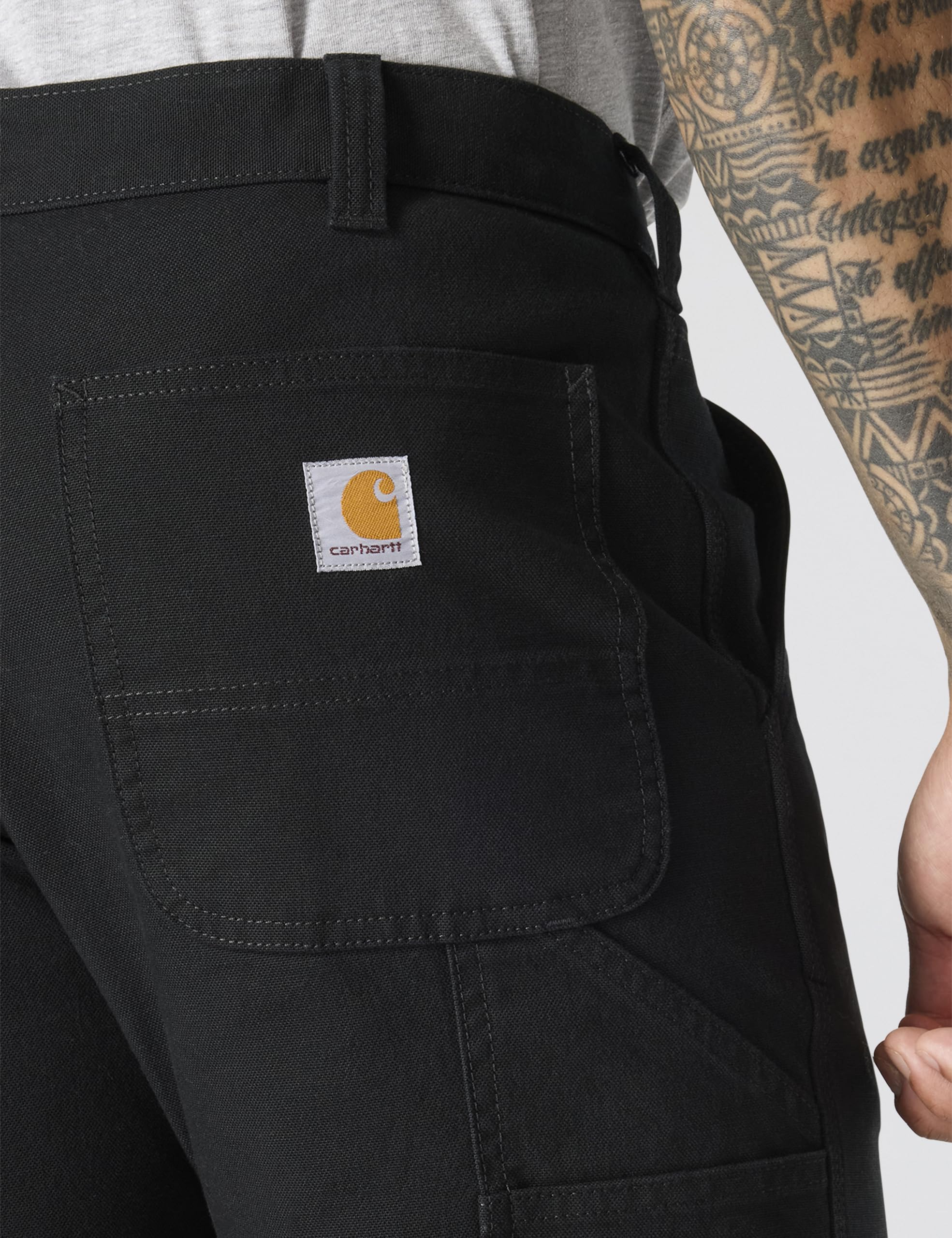 Carhartt Mens Rugged Flex Relaxed Fit Duck Utility Work Pant, Black, 35 X 30