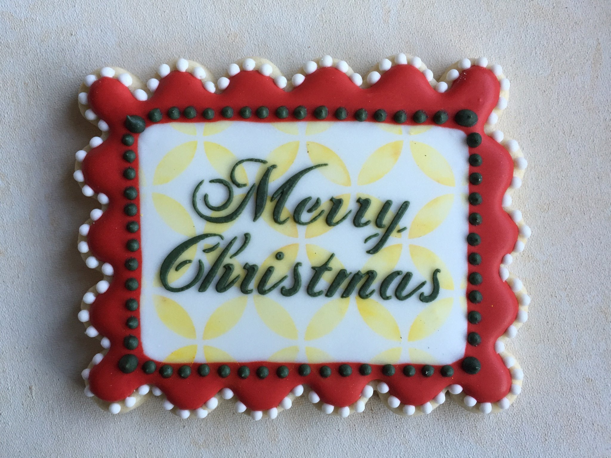 Merry Christmas Cookie And Craft Stencil By Designer Stencils