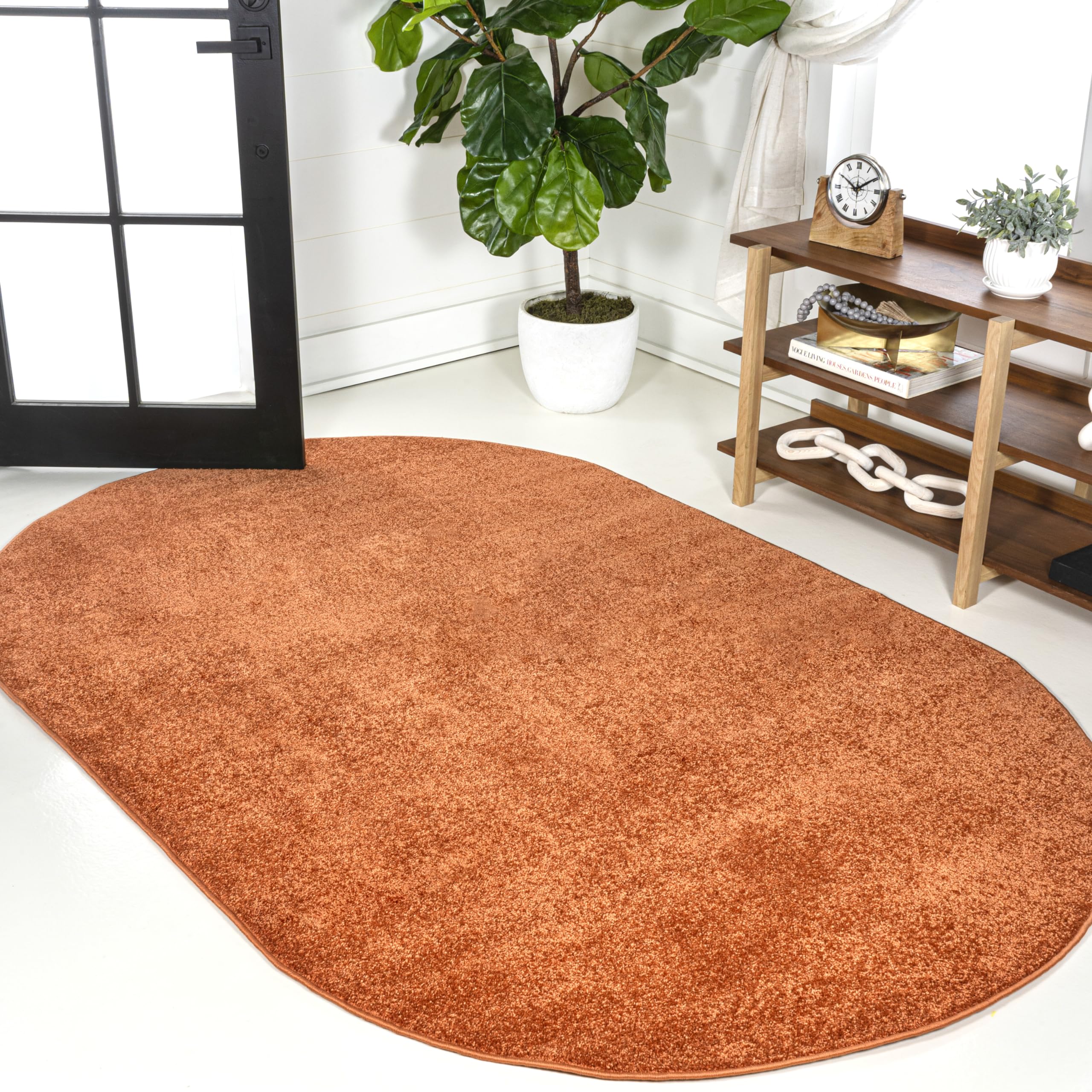 JONATHAN Y SEU100M-3OV Haze Solid Low-Pile Area Rug, Coastal, Bohemian, Minimalist, Classic, Farmhouse, Casual, Glam for Living 