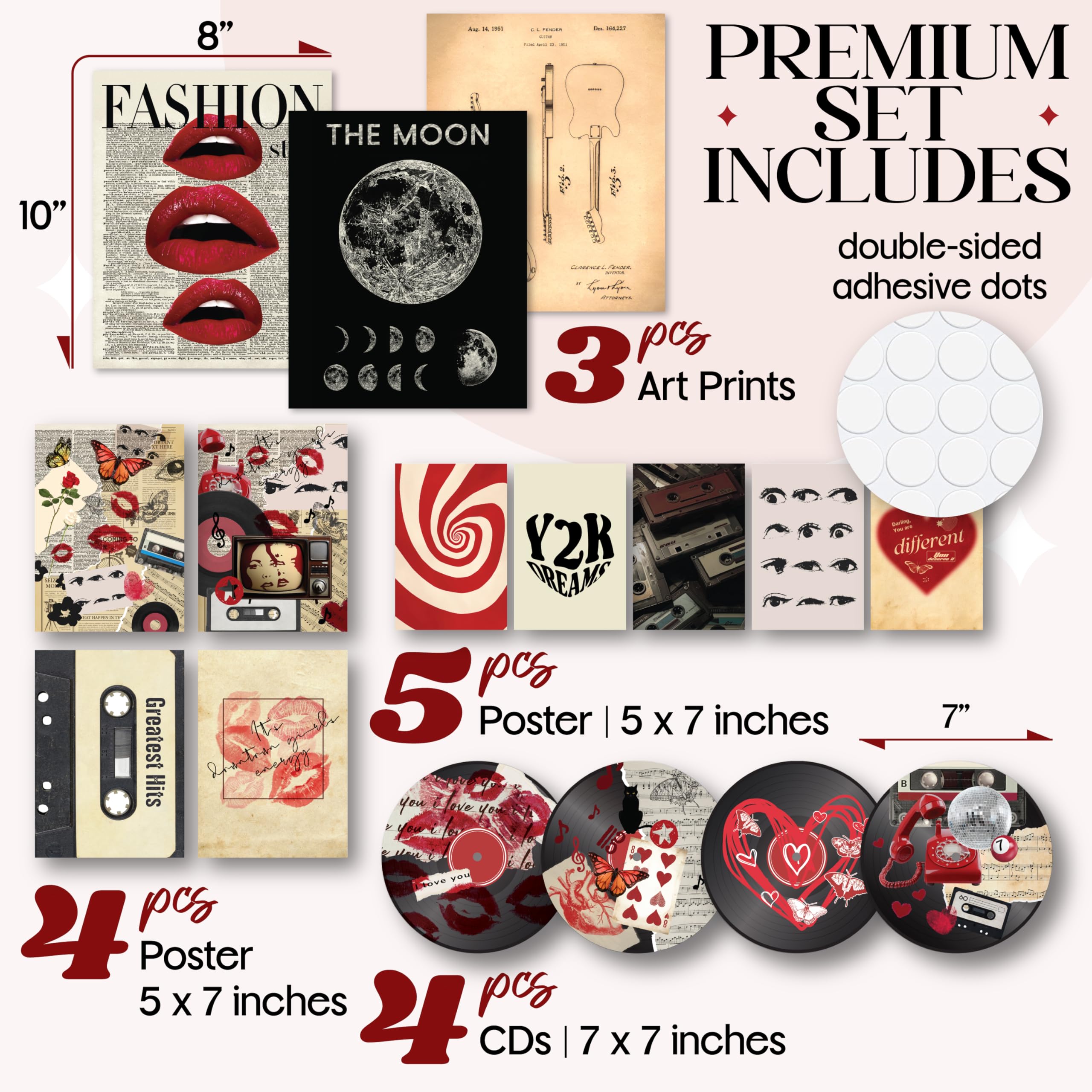 97 Decor Downtown Girl Room Decor Posters - Y2K Room Decor Aesthetic 2000S, Coquette Downtown Girl Art Prints, Retro Y2K Poster,