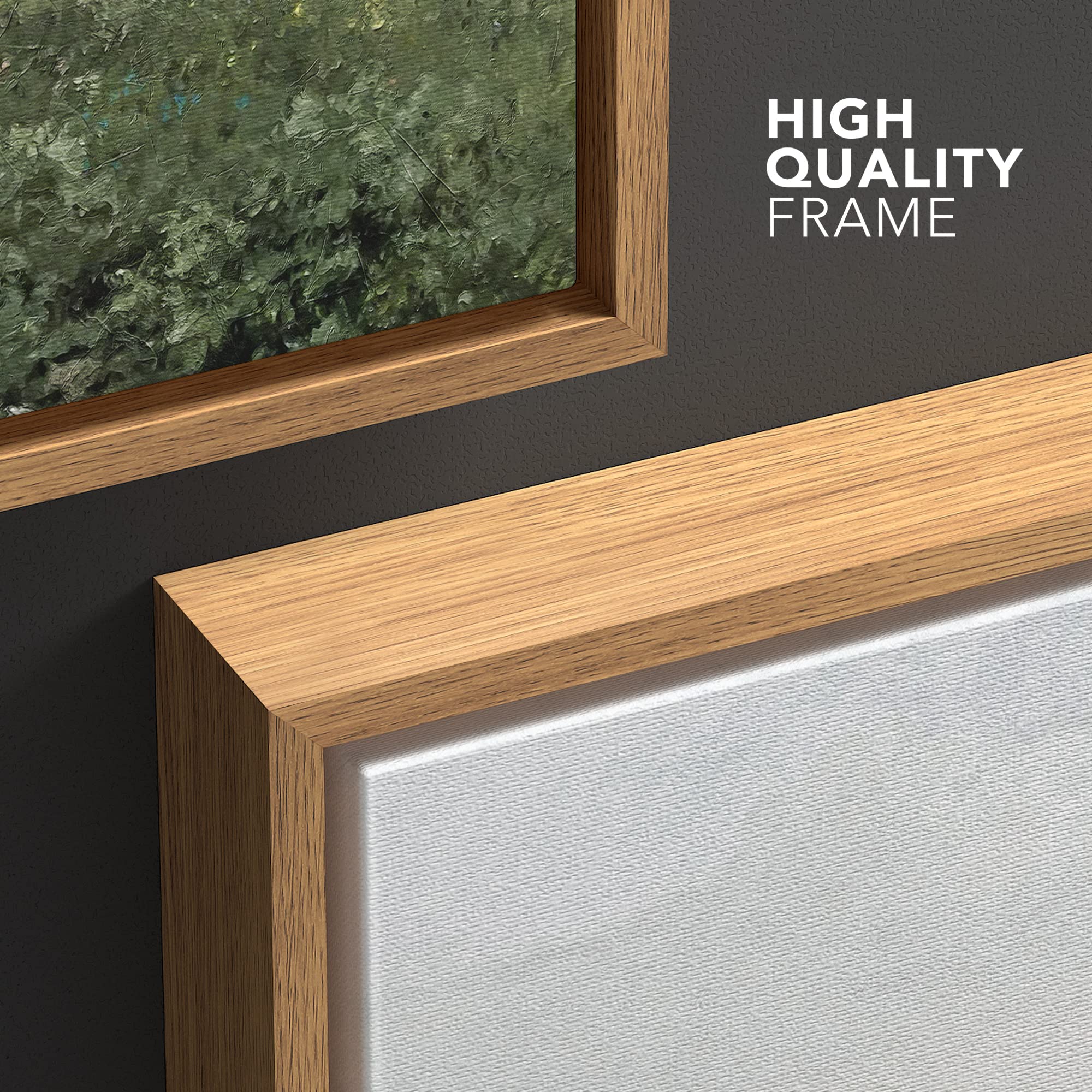 Wall26 Framed Canvas Print Wall Art Green Meadow Hillside With Plants And Flowers Nature Wilderness Illustrations Modern Rustic