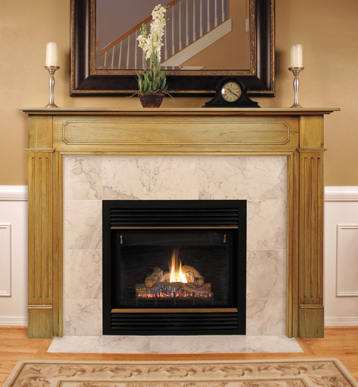 Pearl Mantels 110-48 Williamsburg Fireplace Mantel Surround, 48-Inch, Unfinished, Paint And Stain Grade