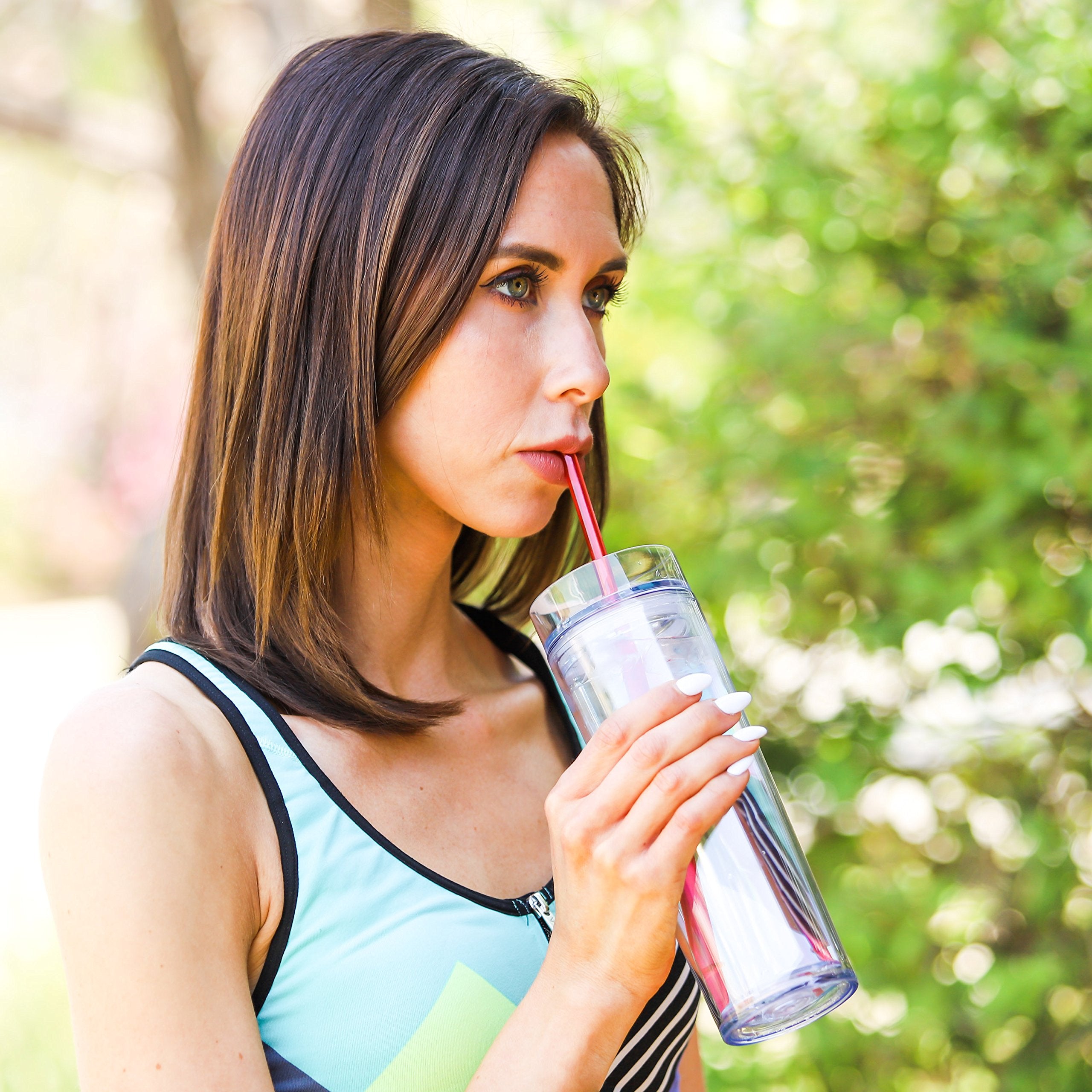 10.5 inch Long Clear replacement Straws Set of 12