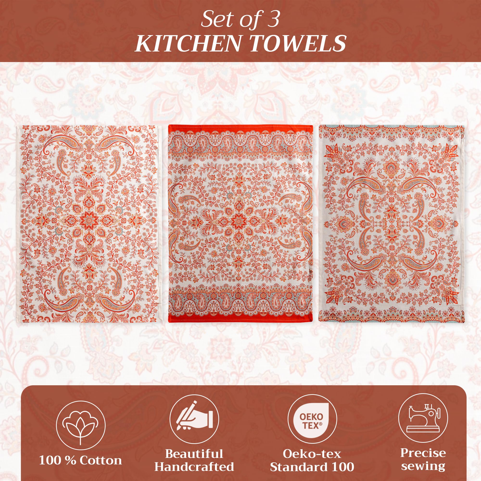 Maison D' Hermine Kitchen Towel 100% Cotton Quick Dry Cleaning Dishtowel For Gifts, Dining, Home, Wedding, Banquet, Buffet, Cach
