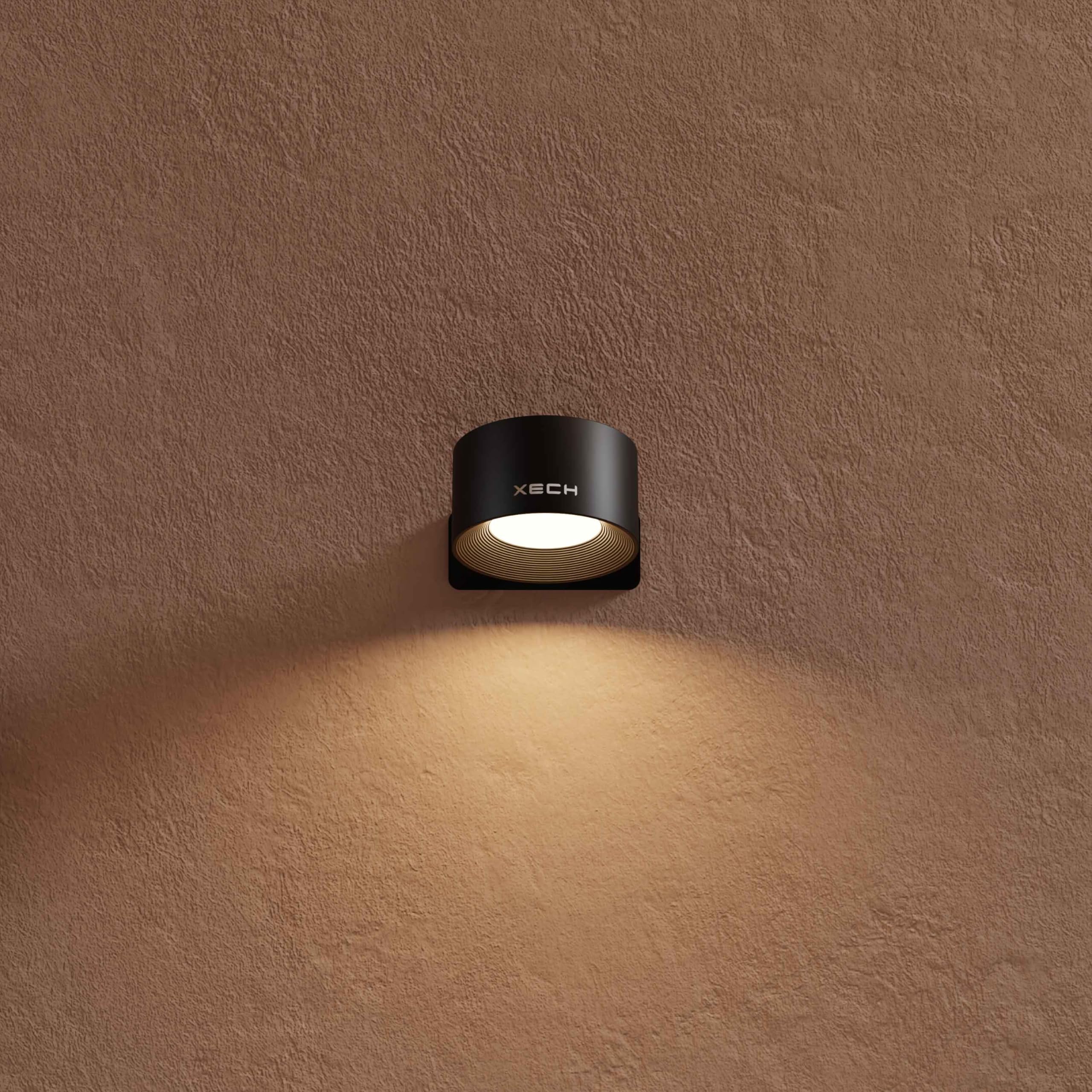 Xech Rechargeable Magnetic Wall Light | StickOn Or Screw Mount | Touch Control Led Lamp | 3 Brightness Levels | UsbC Warm Whit