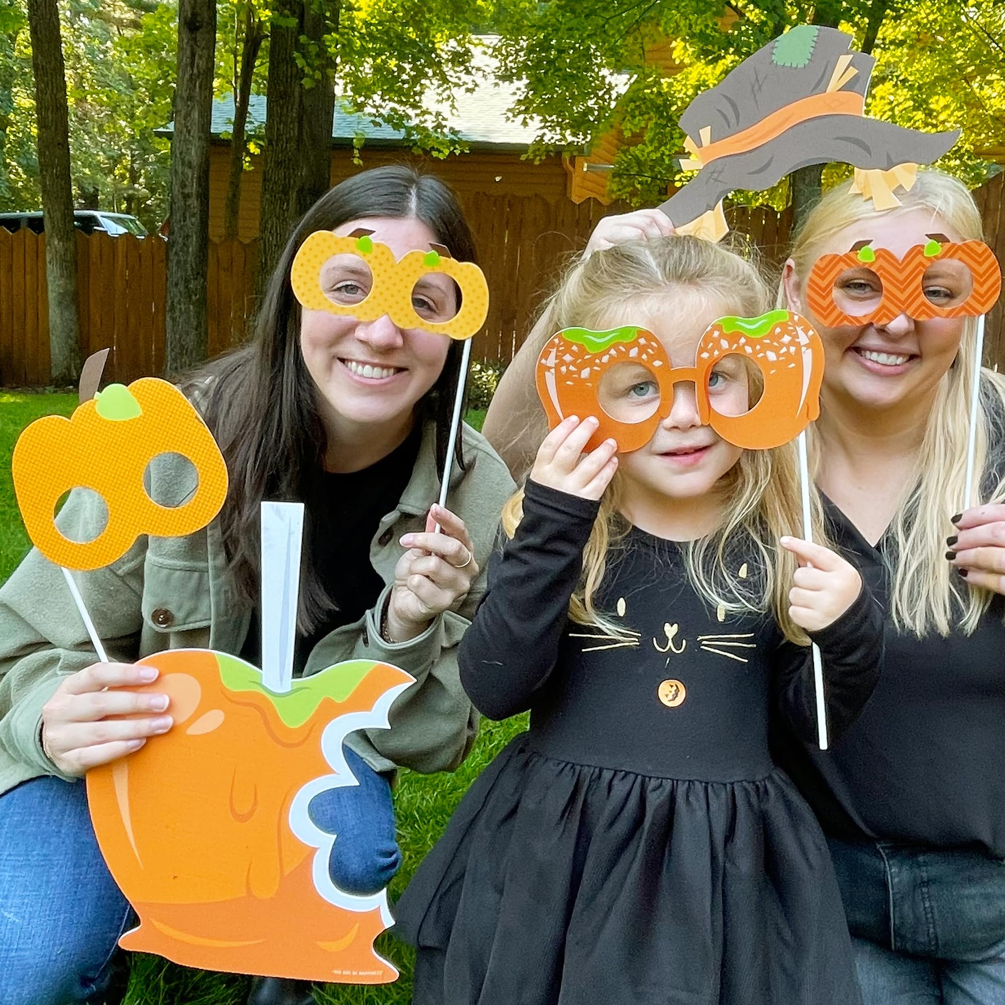 Big Dot Of Happiness Pumpkin Patch - Fall Photo Booth Props - Fall Photo Props - Thanksgiving Decorations - Halloween Decoration
