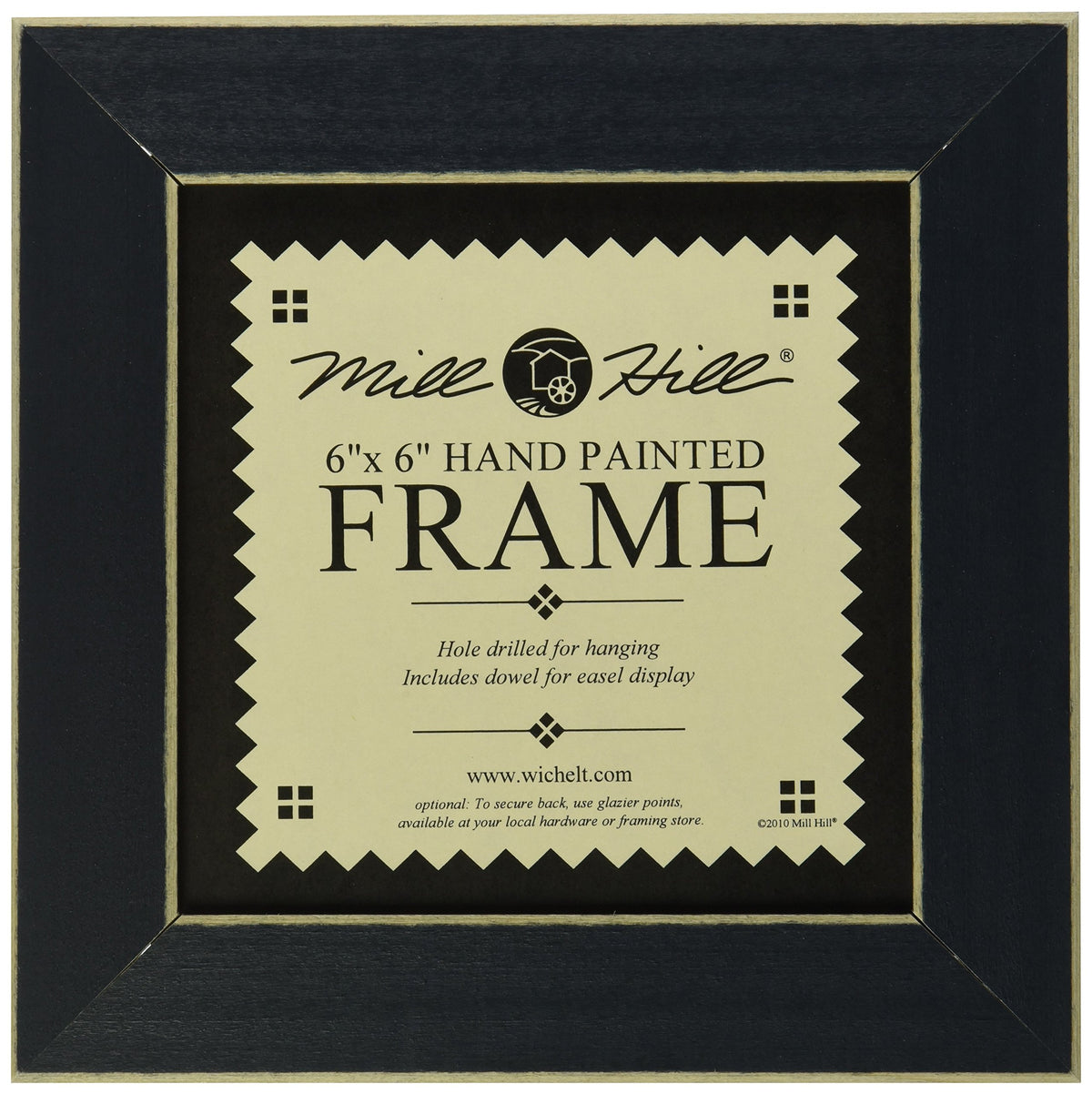 Mill Hill Wooden Frame, 6 By 6-Inch, Matte Blue