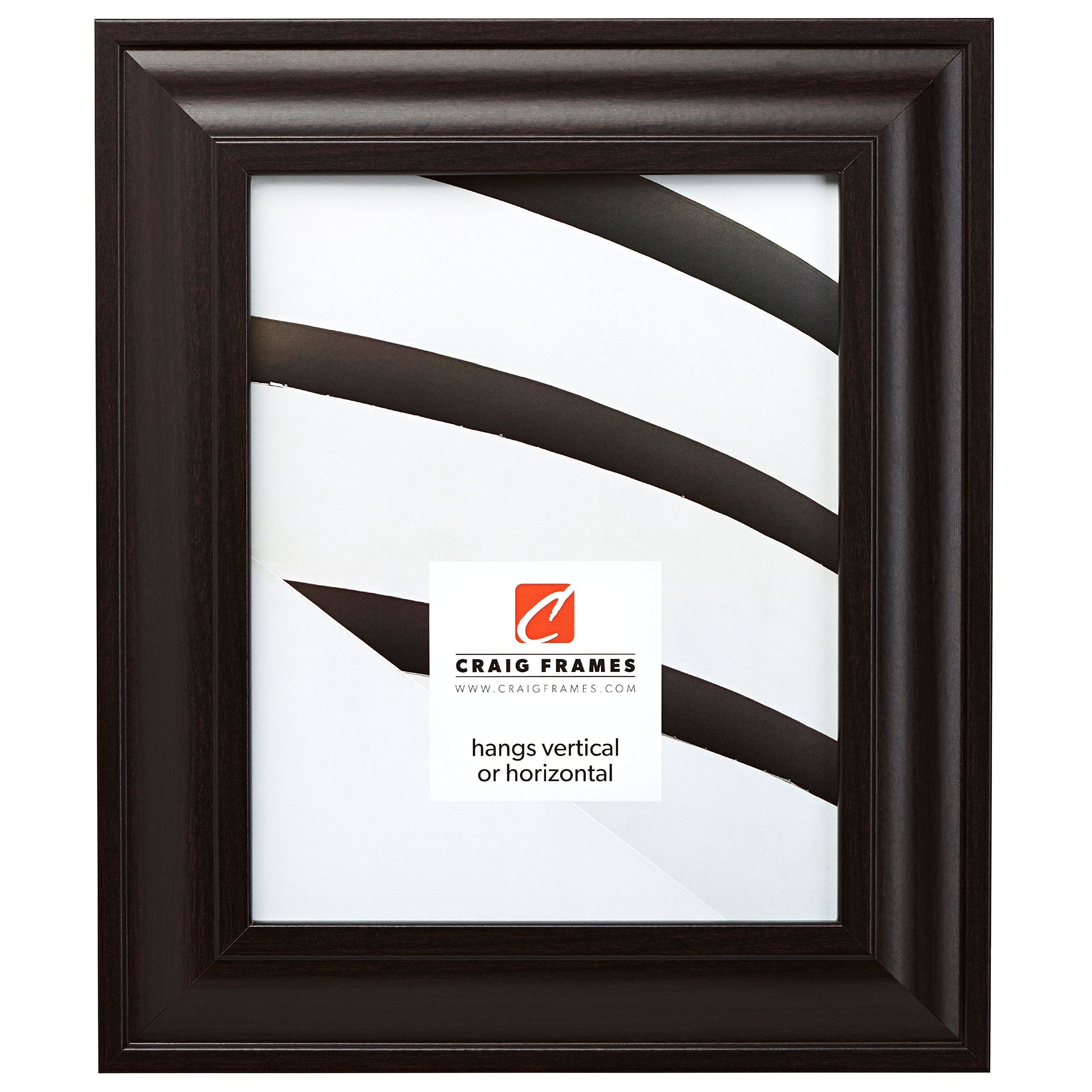 Craig Frames Upscale, 8x10 Picture Frame, Brazilian Walnut Brown