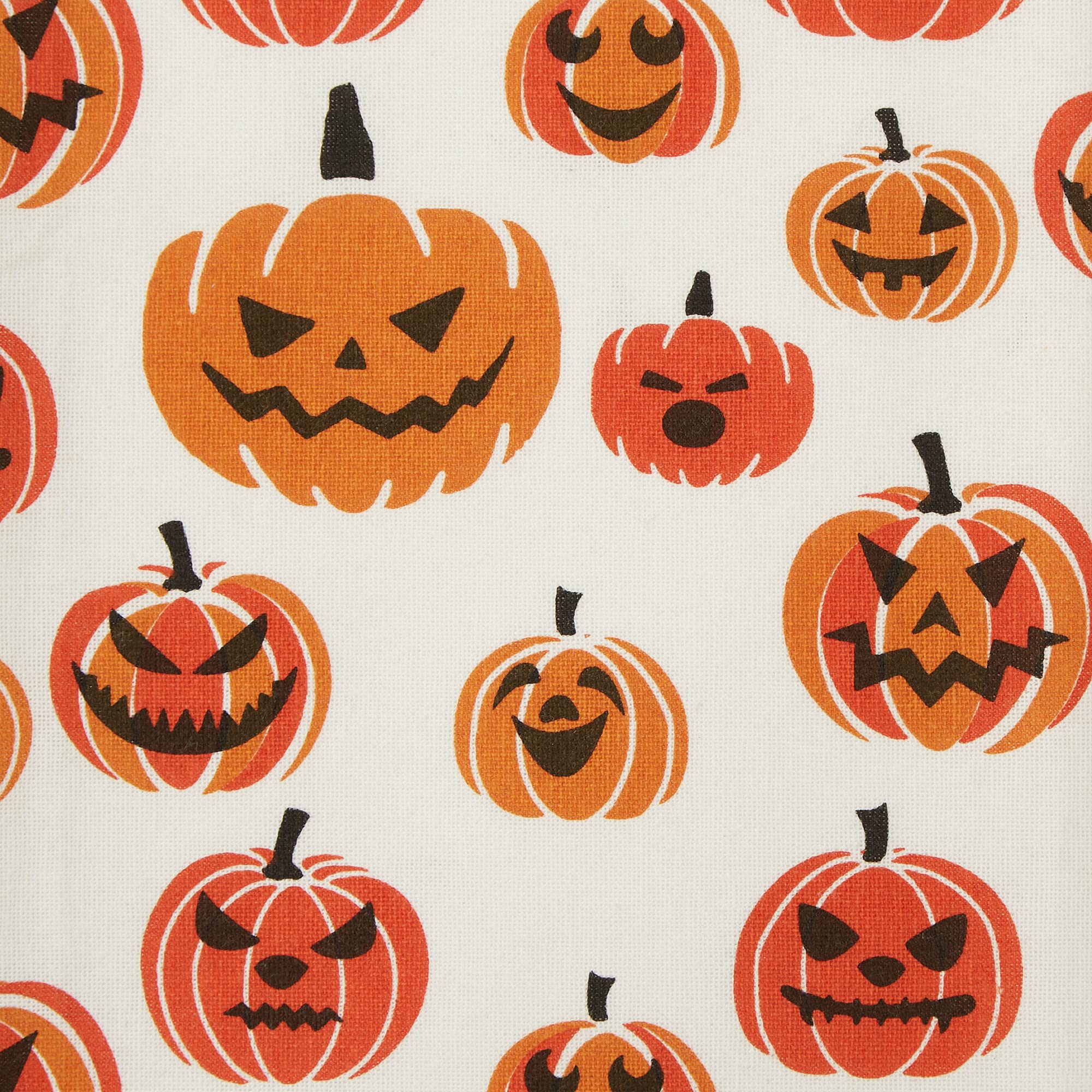 DII Halloween Hand Towels for The Kitchen Decorative Spooky & Fun Cotton Printed Dishtowel Set  18x28  Black & White Buffalo Check/Orange Stripes  3 Count
