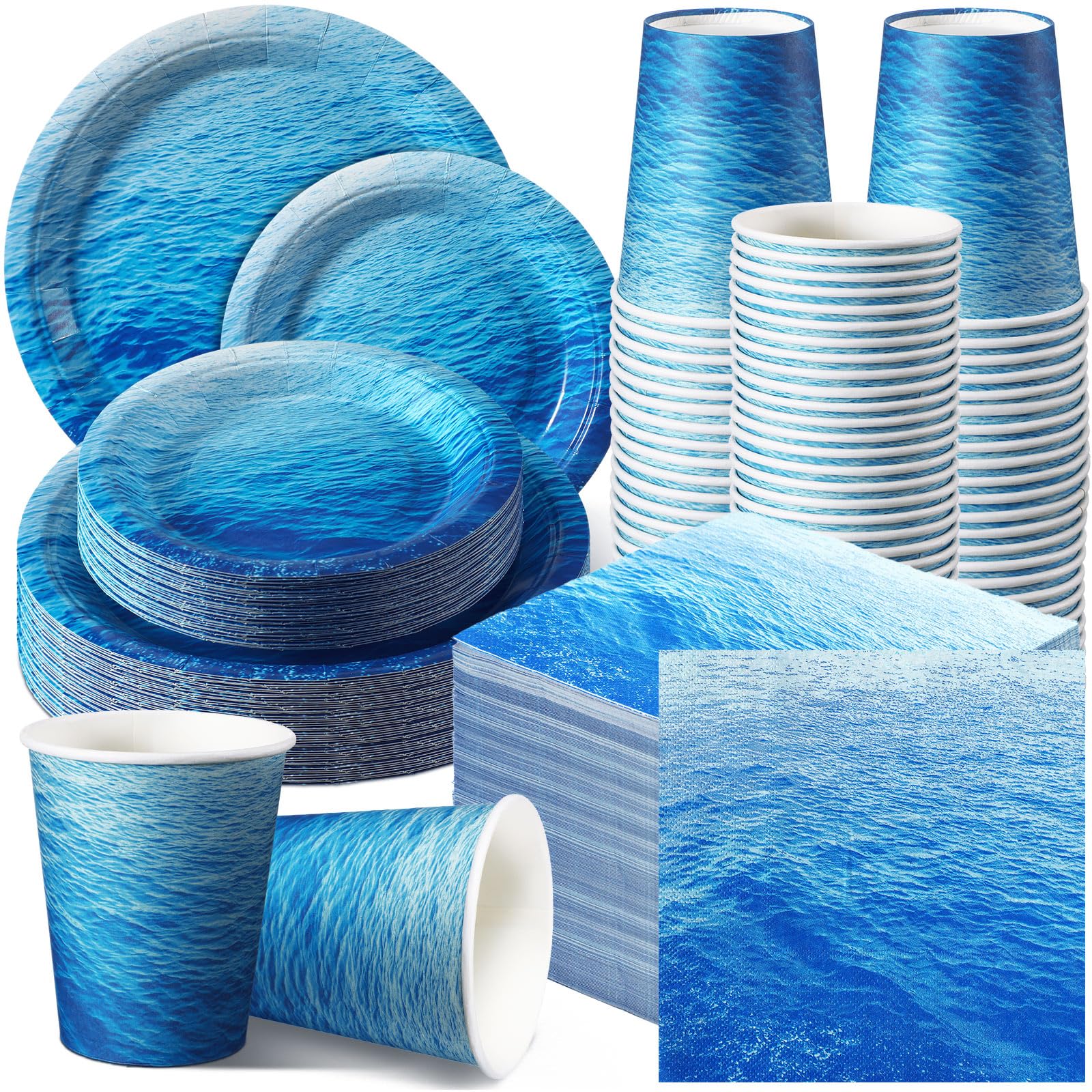 Hsei 250 Pcs Summer Cactus Plates And Napkins Party Decorations Disposable Tableware Sets Summer Birthday Party Supplies Serves