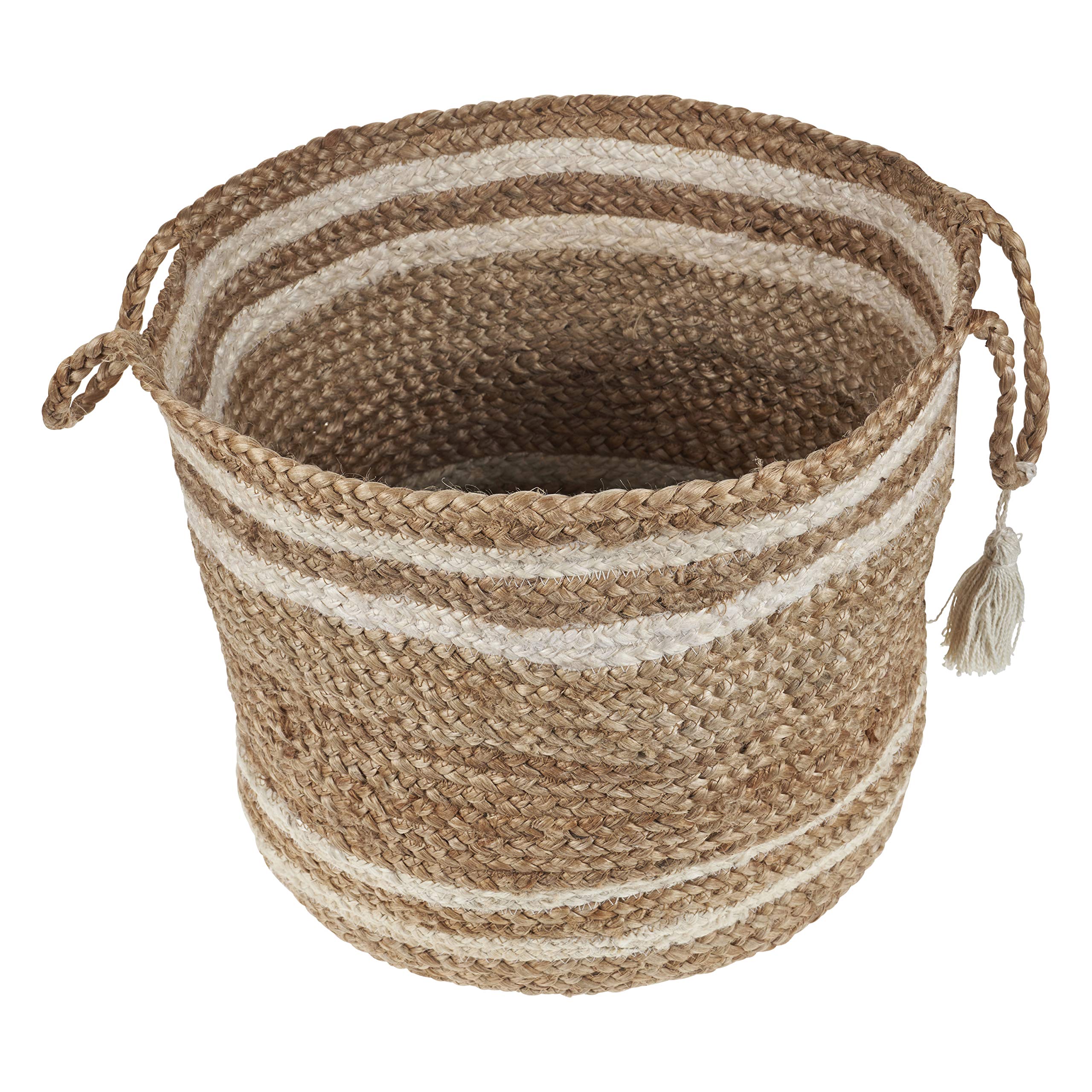 Lr Home Betsy Basket, 19'' X 19'' X 19'', Tan/White