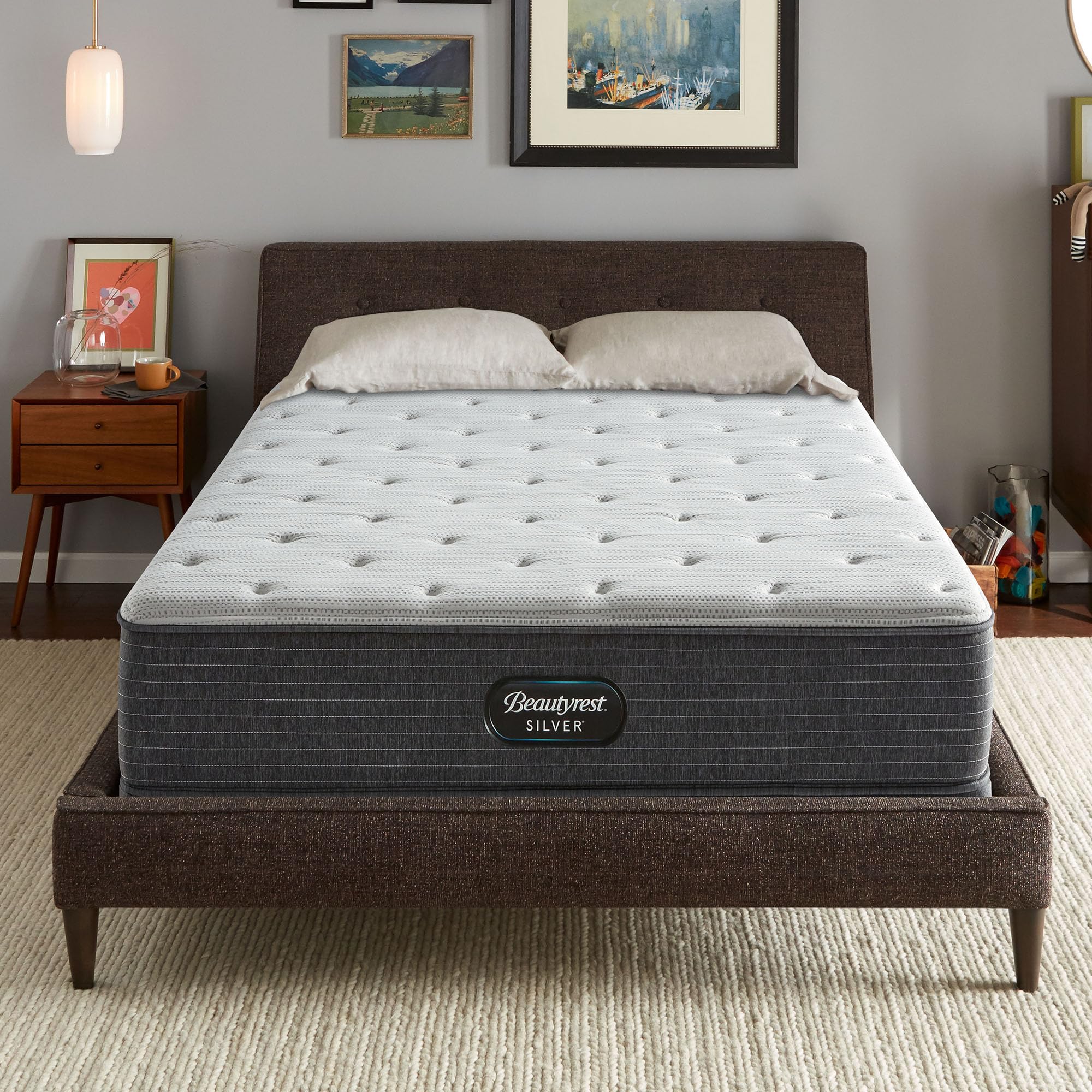 Beautyrest Silver BRS900 12.25    Plush Queen Mattress, Cooling Technology, Supportive, CertiPUR-US, 100-Night Sleep Trial, 10-Y