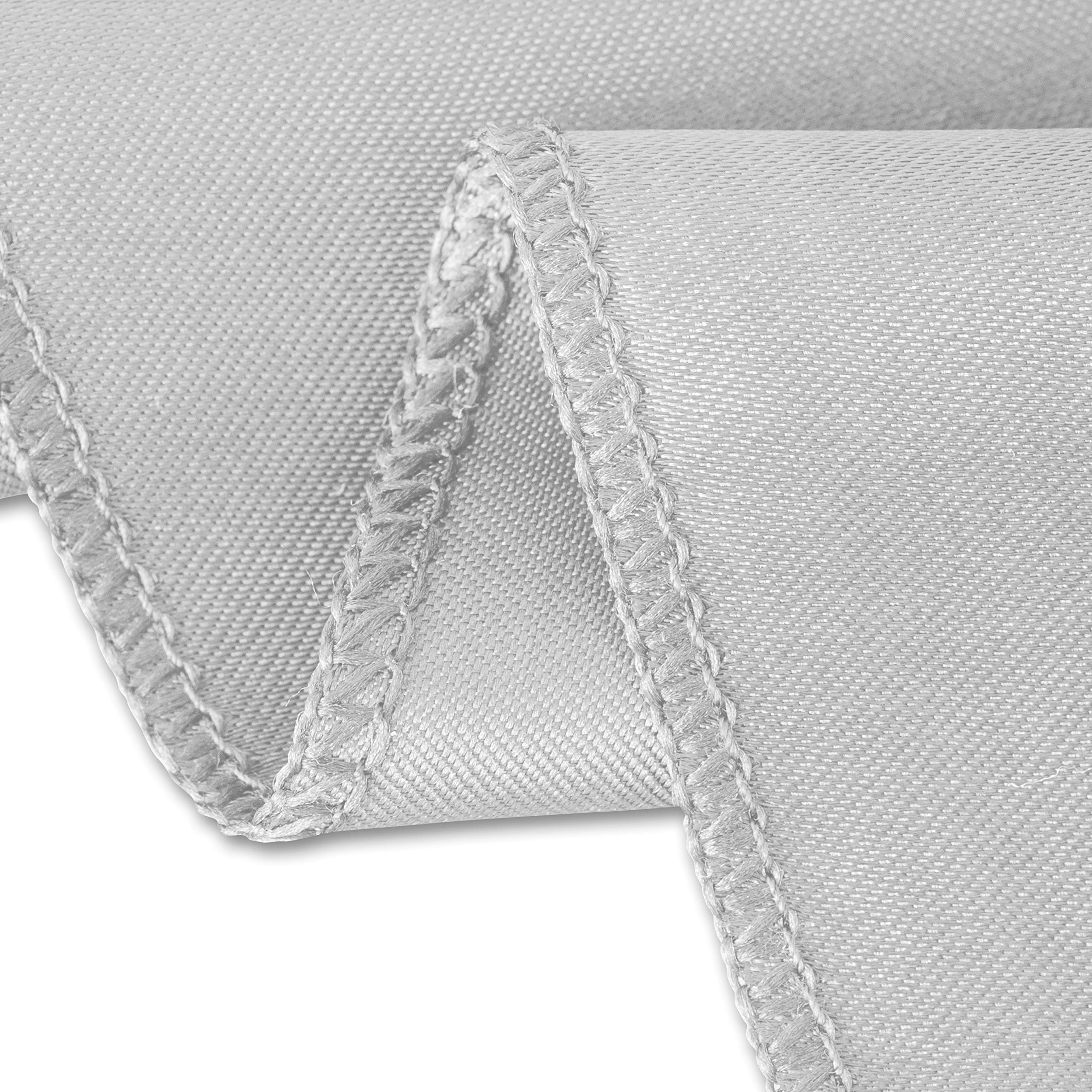 Linentablecloth 60 X 126-Inch Rectangular Satin Tablecloth Silver