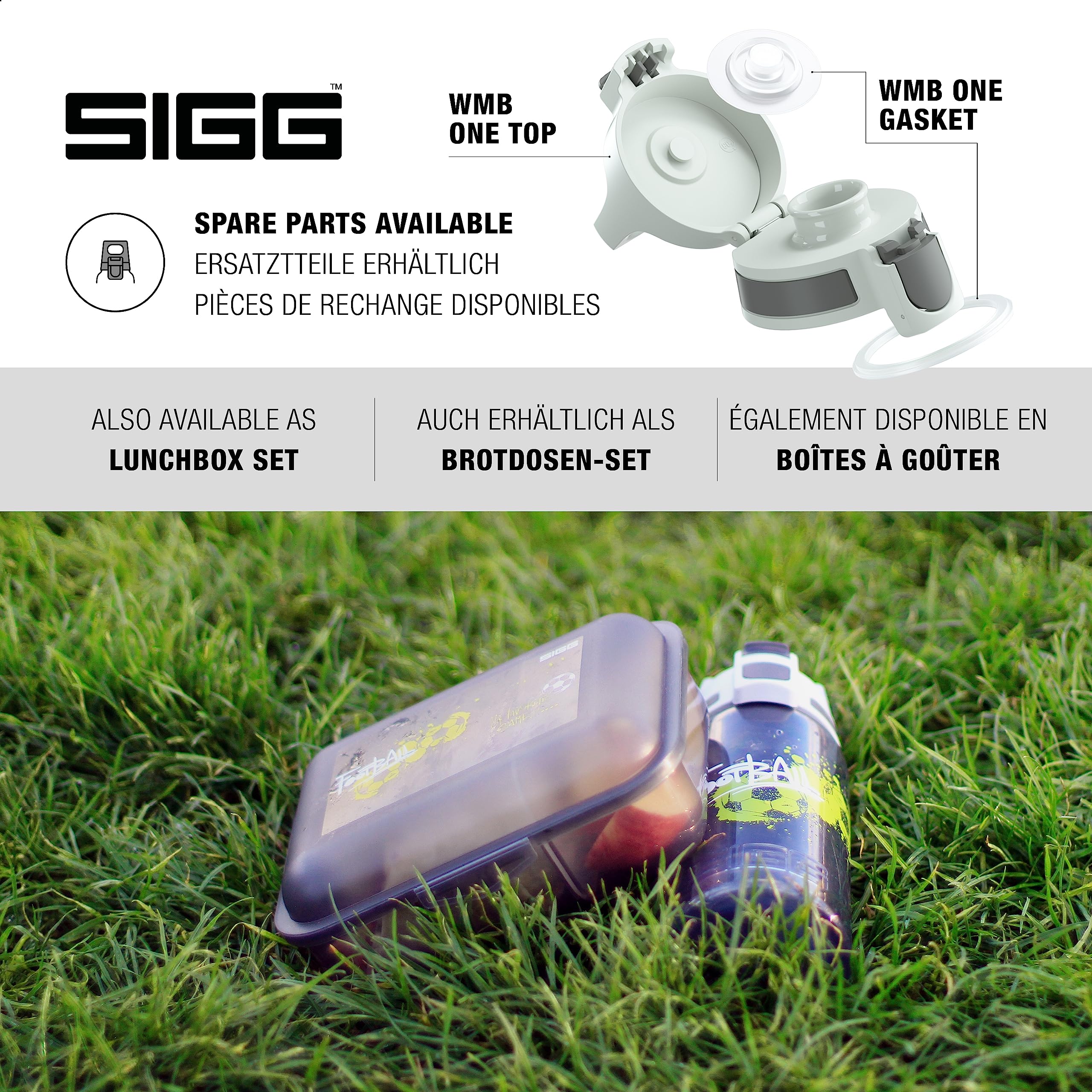 Sigg - Kids Water Bottle - Viva One Football Tag - Suitable For Carbonated Beverages - Leakproof - Dishwasher Safe - Bpa Free -