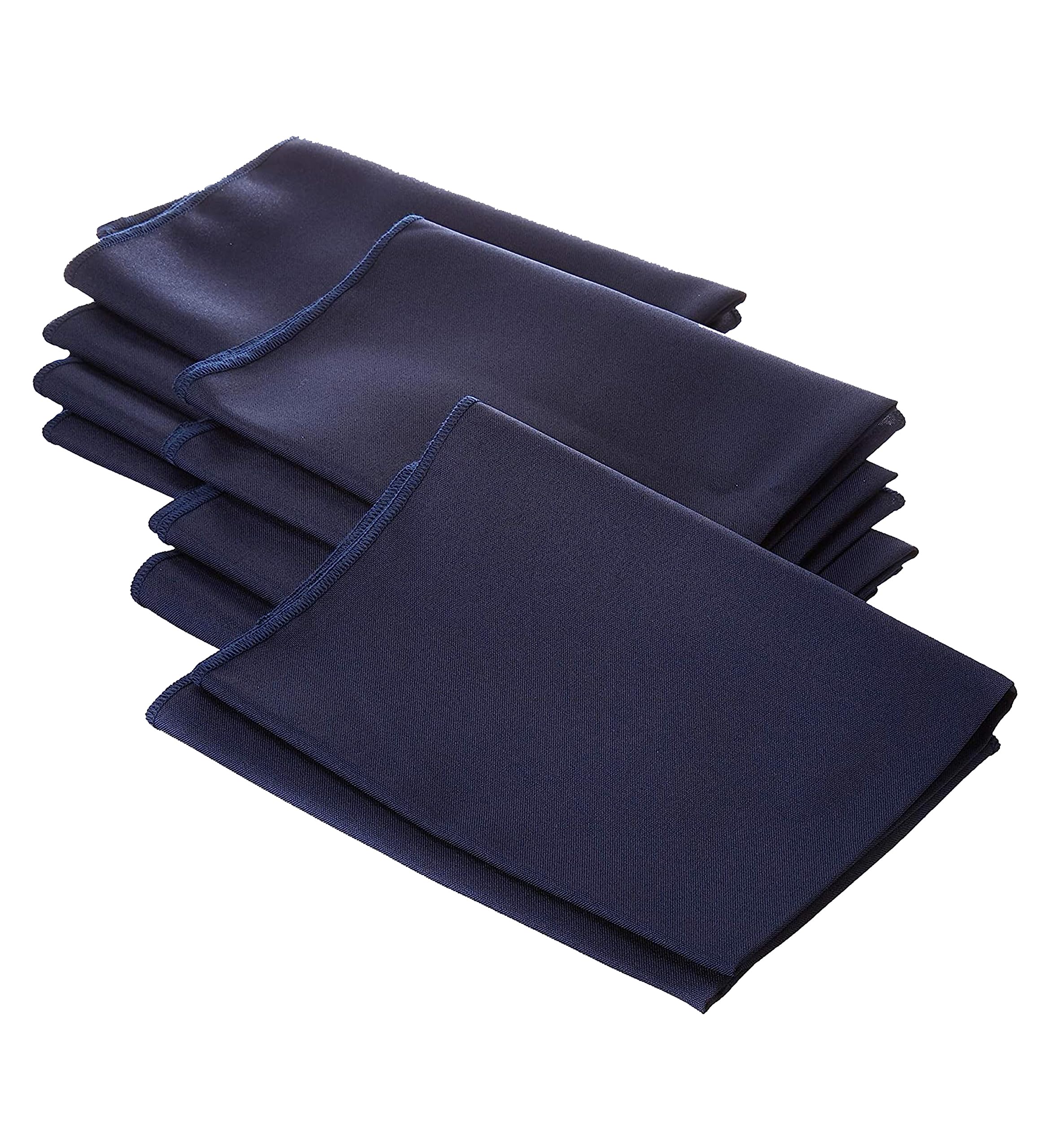 LA Linen Pack-10 Polyester Poplin Napkin 18 by 18-Inch  Navy Blue