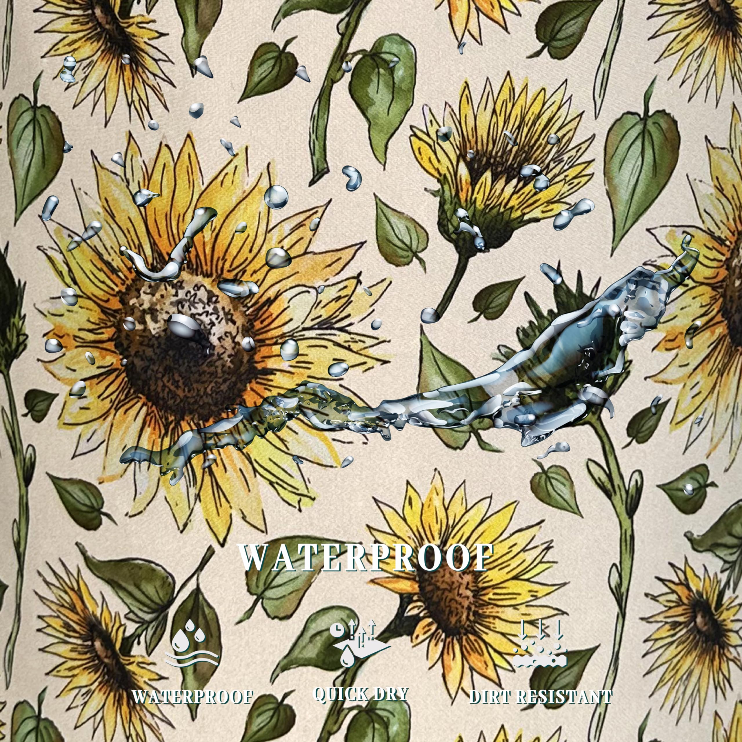 Retro Sunflower Laundry Hamper Yellow Flowers Laundry Basket With Handles Foldable Oxford Cloth Colorful Tote Bag Clothes Toy St