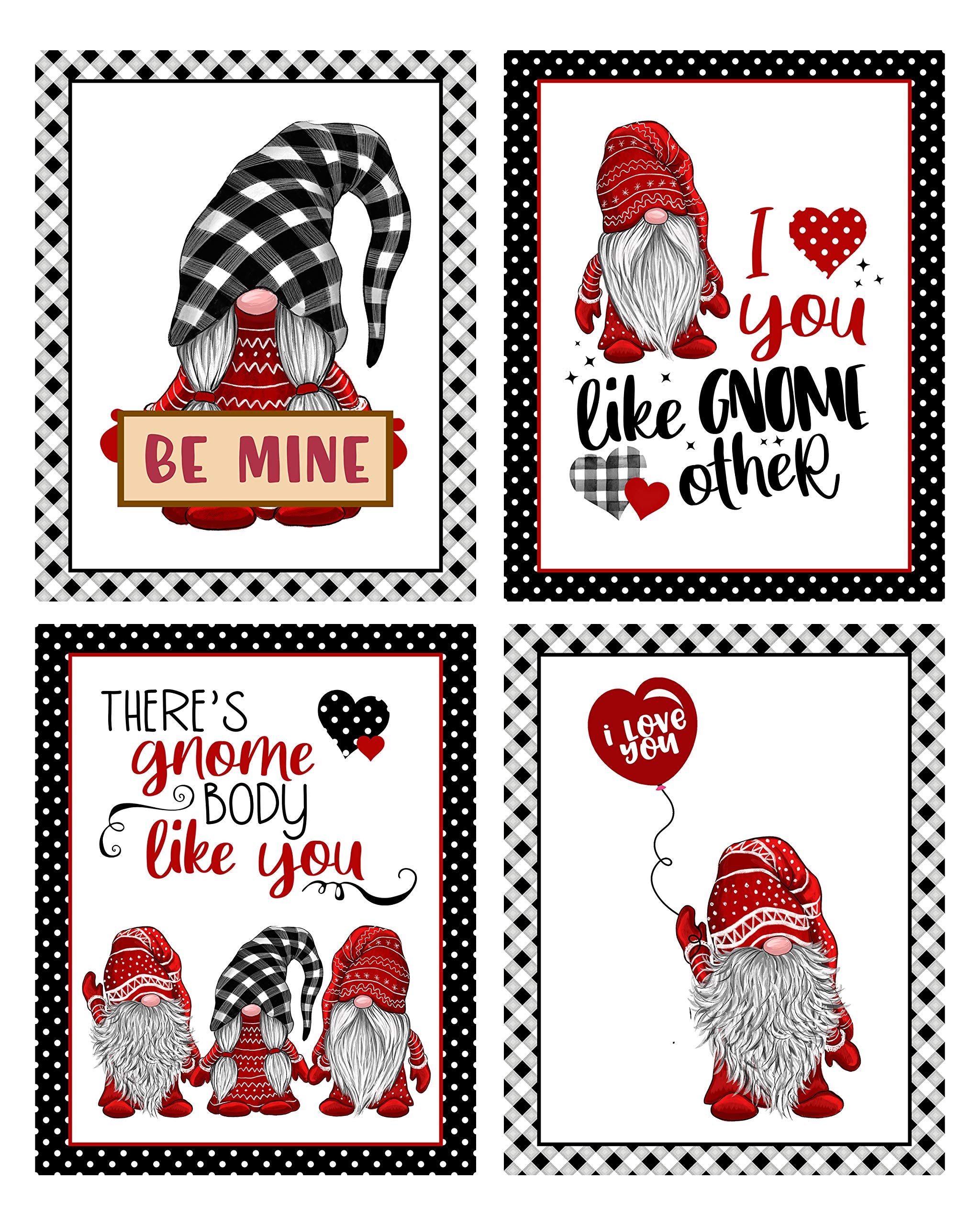 Valentine'S Day Art Print Wall Art Sets (Gnome Set)