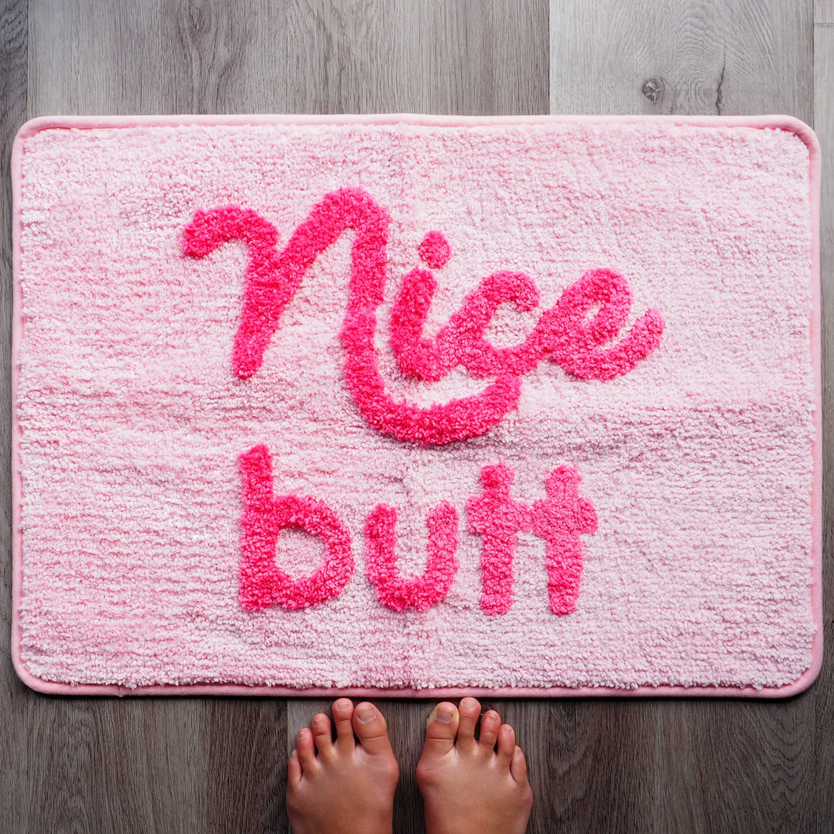 Nice Butt Bath Mat Pink Bum Funny Cute Bathroom Rugs Peach Blush Rug Shower Funny Bathroom Decor For Girls Fun Cute Bath Mat Non