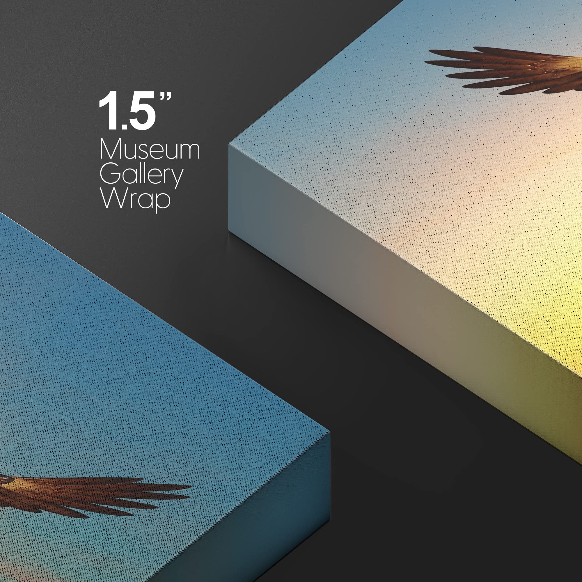 Wall26 - Canvas Prints Wall Art - Bald Eagle Flying Above The Sea | Modern Wall Decor/Home Decoration Stretched Gallery Canvas W