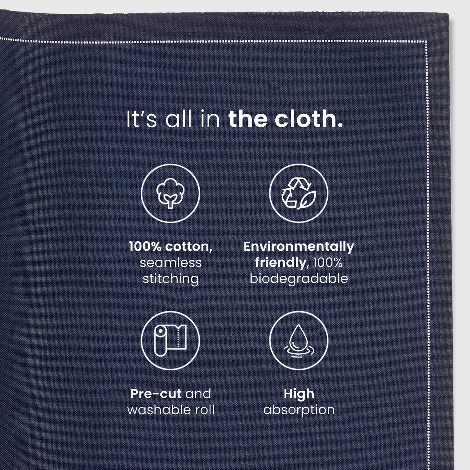 Cotton Luncheon Napkin - 25 Napkins Per Roll - Black