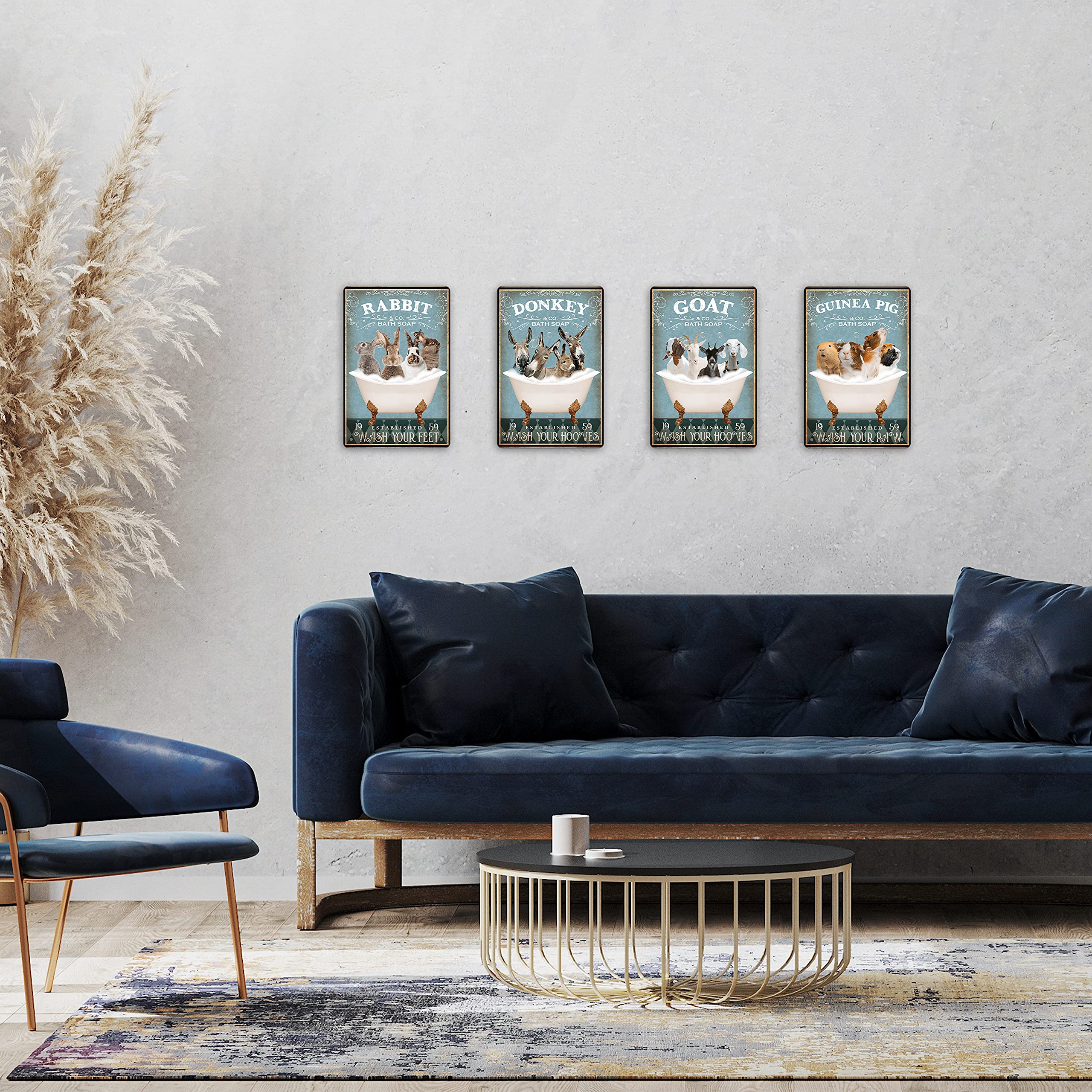 Funny Donkey Decor Bathroom Decor Bathtub Decor Donkey lovers Donkey Accessories Farm Decor Donkey Signs Wall Art Poster Retro Metal Poster Bar Home Bathroom Wall Decoration Sign 8x12 Inch