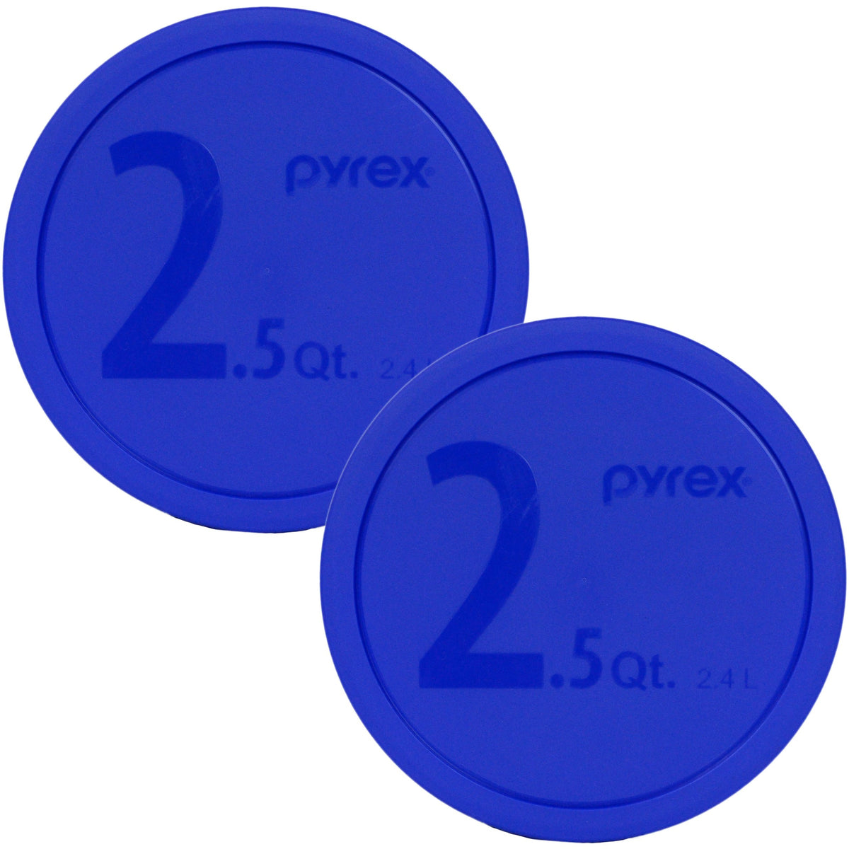 Pyrex Bundle - 2 Items: 325-Pc 2.5Qt Blue Plastic Food Storage Lids Made In The Usa