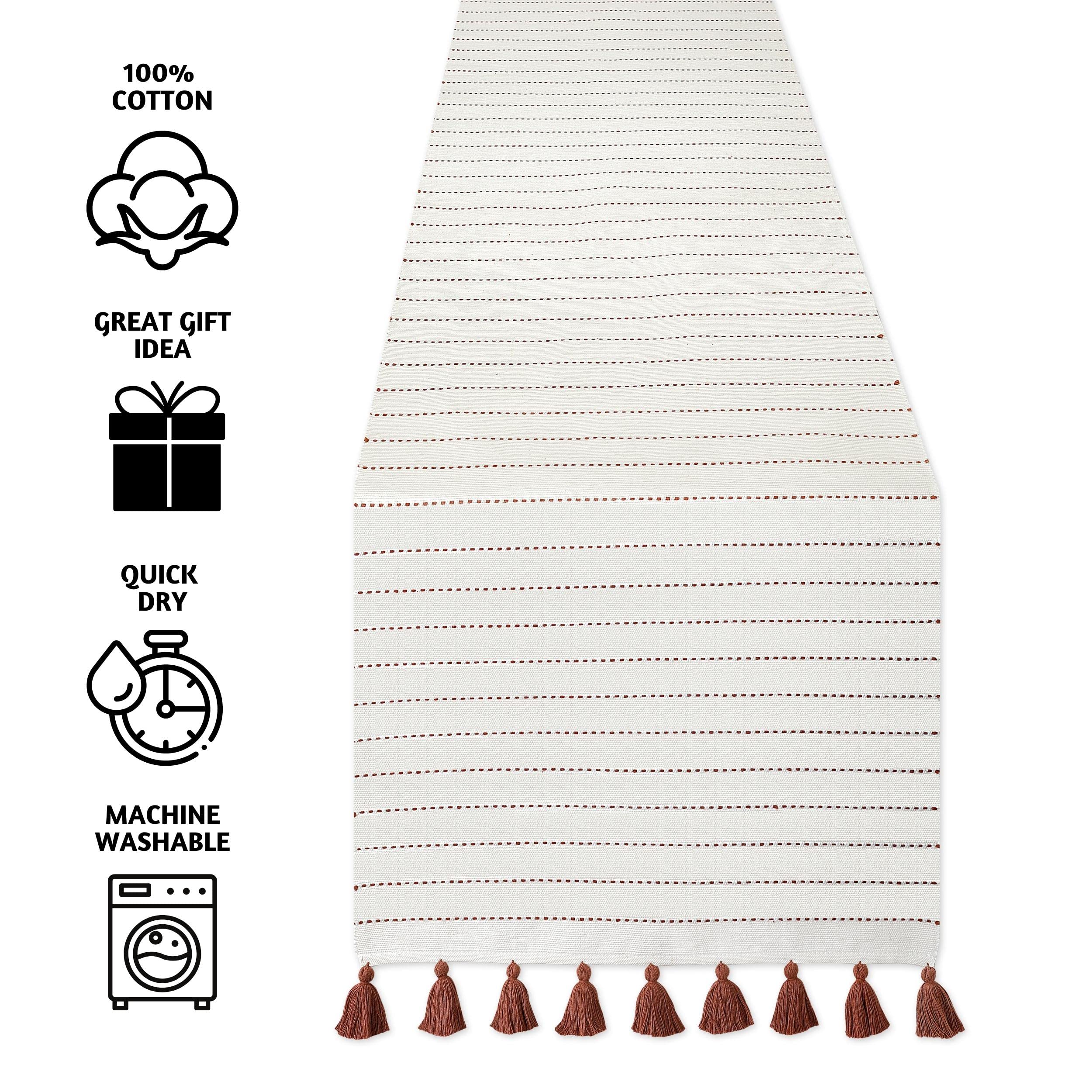 Folkulture Fall Table Runner 108 Inches Long For Fall Dacor, 100% Cotton Thanksgiving Table Runner For Fall Decorations For Home