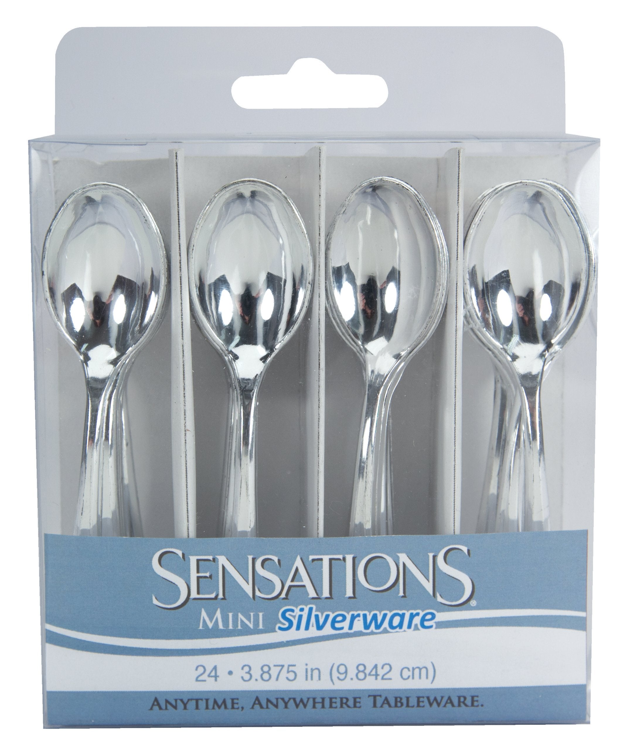 Creative Converting Plastic Spoons, One Size, Metallic