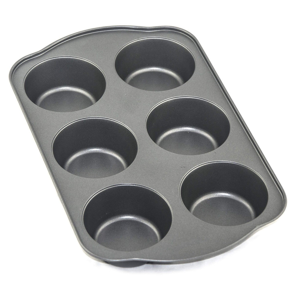 Sofinni Muffin Pan, Nonstick Tin Cake Pie Cookie Baking Tins Bundt Mold Cupcake Molds Cheesecake Sheet (6 Cup), 3.5'' Each Cup