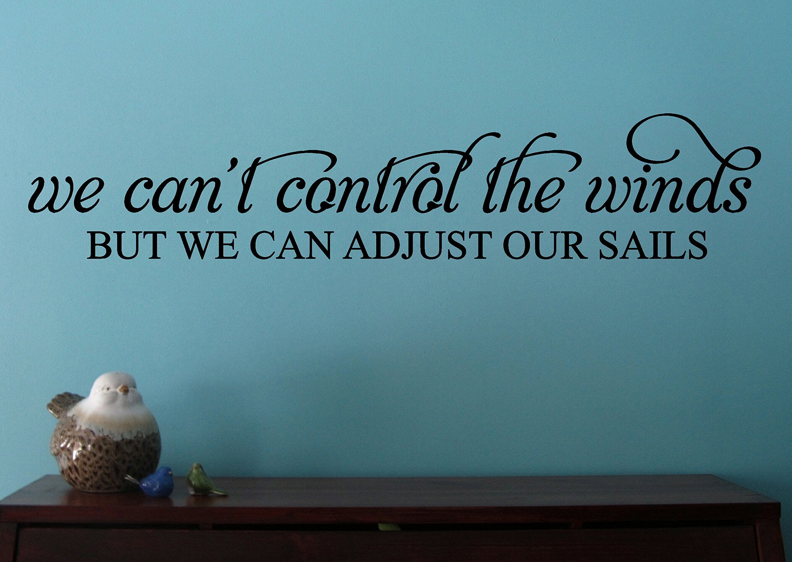 Wall Decor Plus More Wdpm3517 We Can'T Control The Wind Inspirational Wall Decal Quote, 36 By 7'', Black