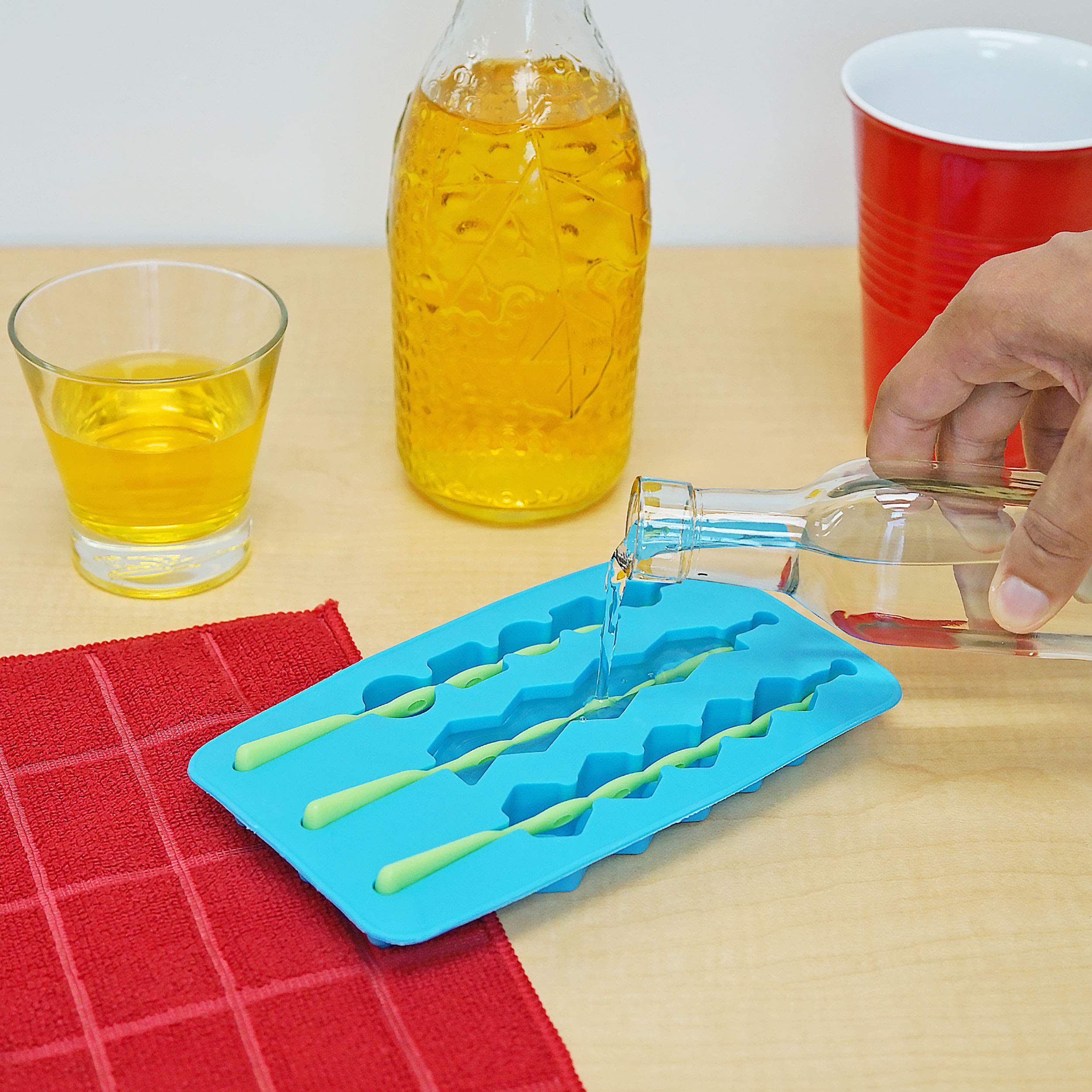 Fairly Odd Novelties Kabob Ice Cube Tray With Stir Sticks (Skewers)