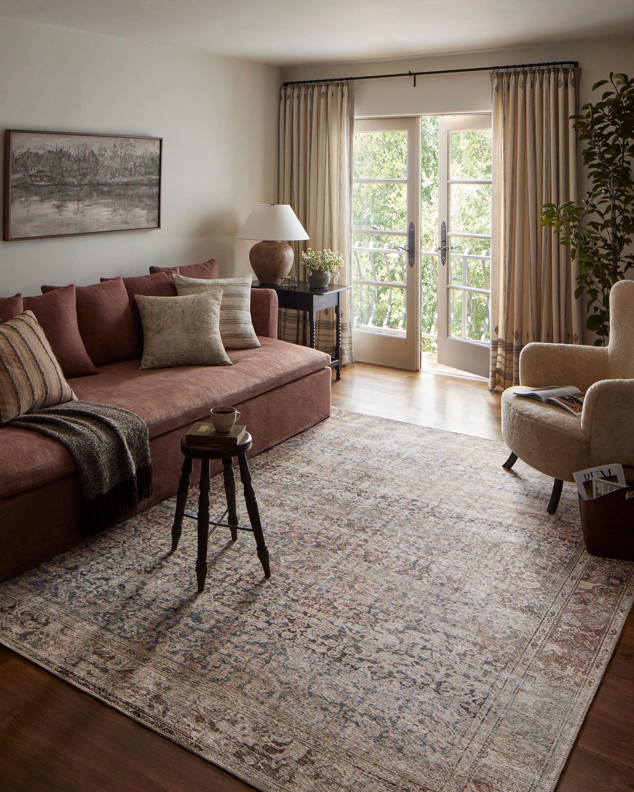 Loloi Amber Lewis x Georgie Multi/Spice 2-6 x 7-6 Runner Rug